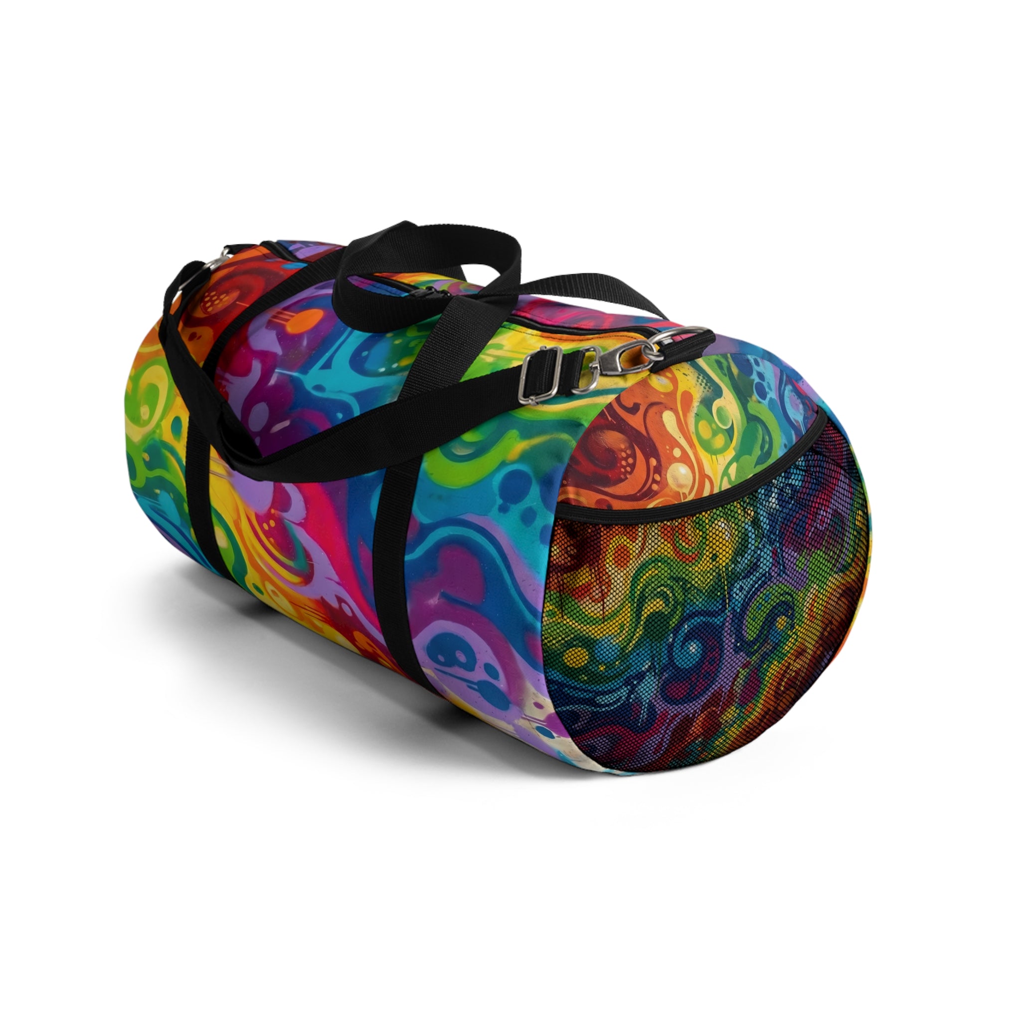 Rainbow Graffiti Duffel Bag | Colorful Urban Travel Gym Bag