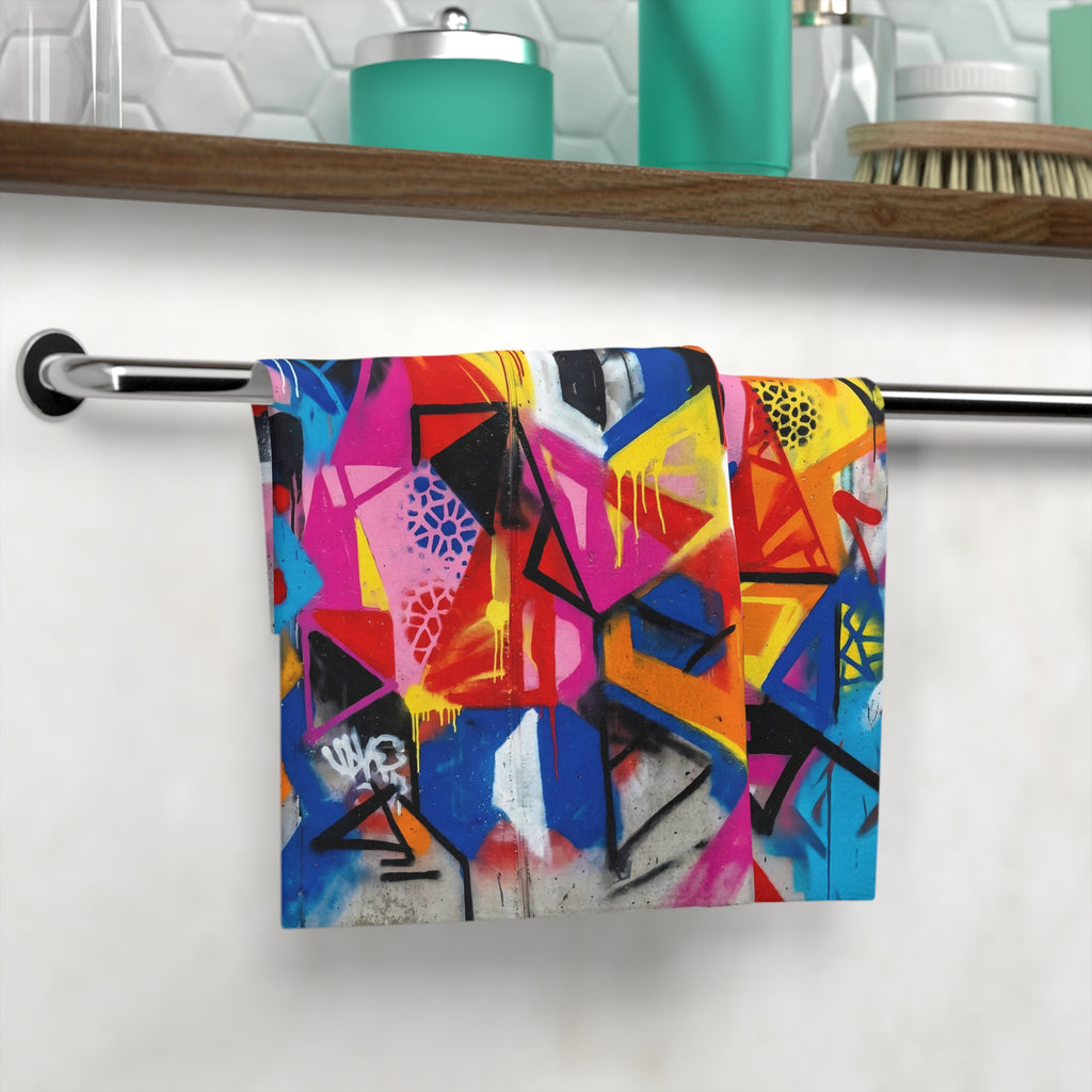Face Towel - Vibrant Graffiti Street Art Design