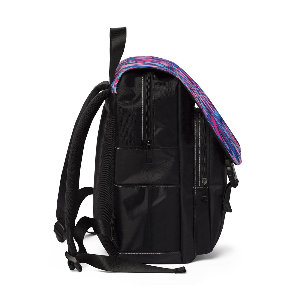 Graffiti Arrow Backpack — Colorful Urban Casual Shoulder Pack