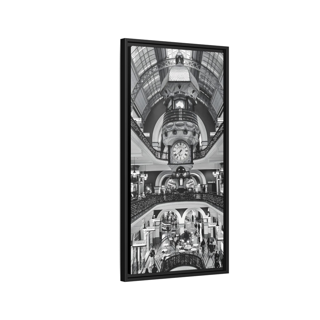 Framed Matte Canvas Sydney Arcade - Black & White Wall Art