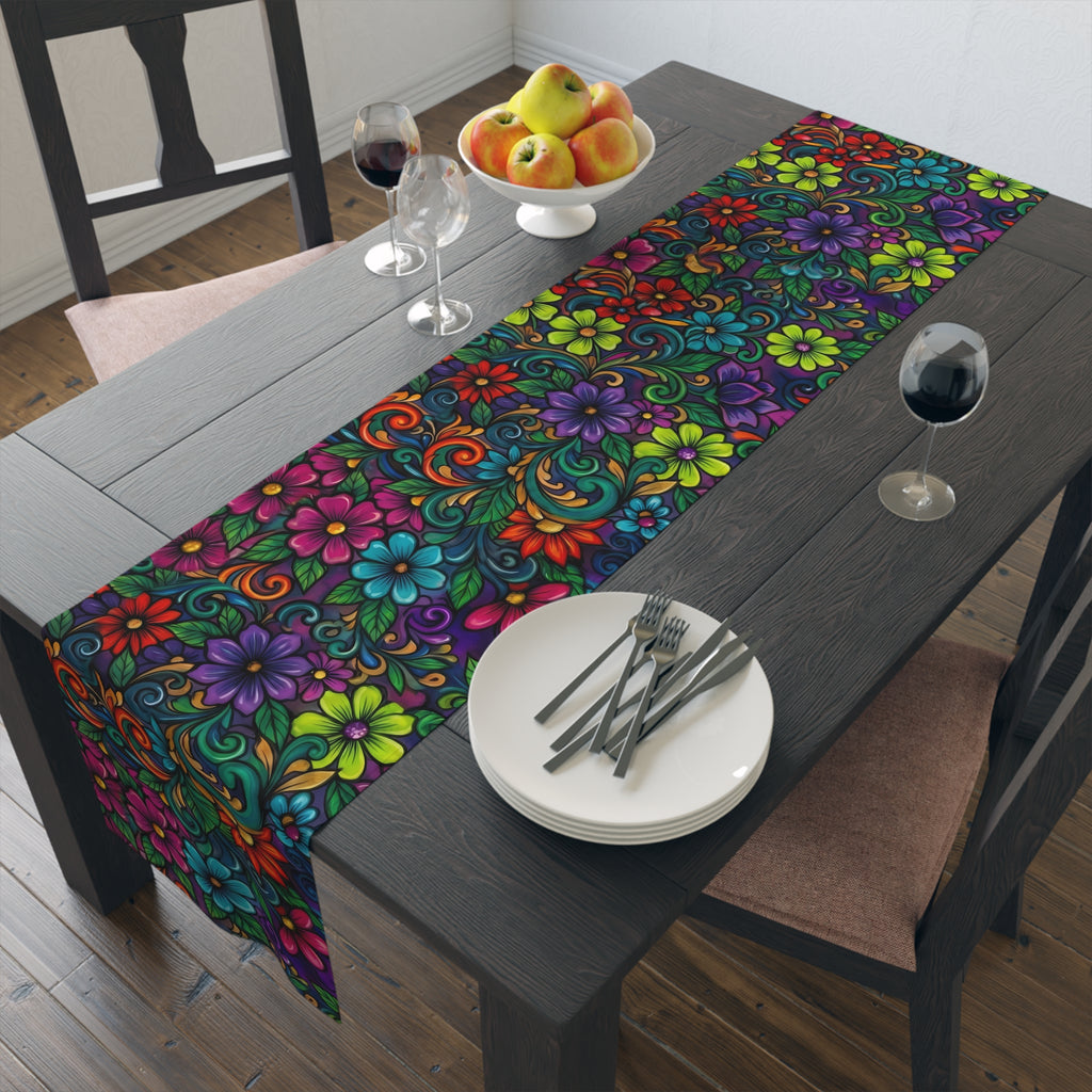 Floral Boho Table Runner