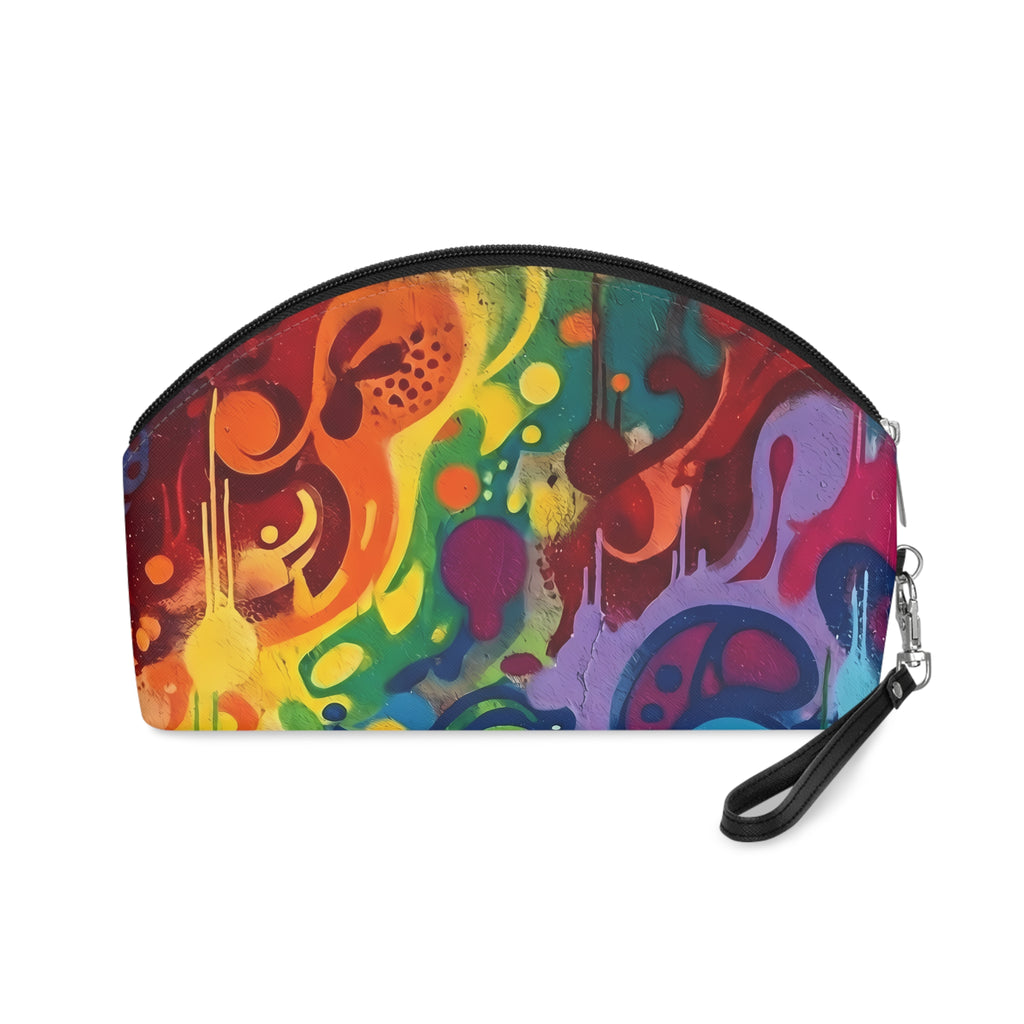 Rainbow Graffiti Makeup Bag | Colorful Cosmetic Pouch