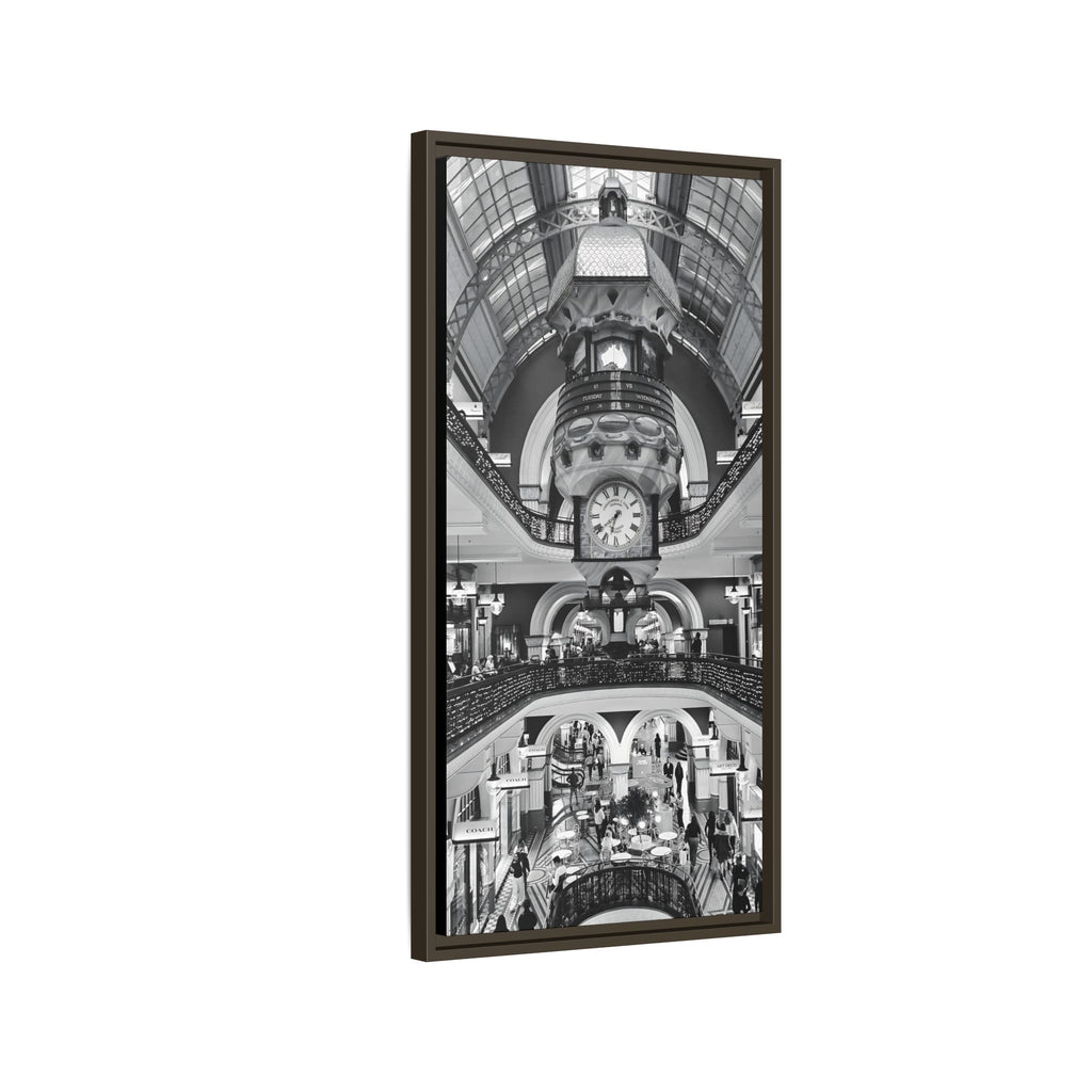 Framed Matte Canvas Sydney Arcade - Black & White Wall Art