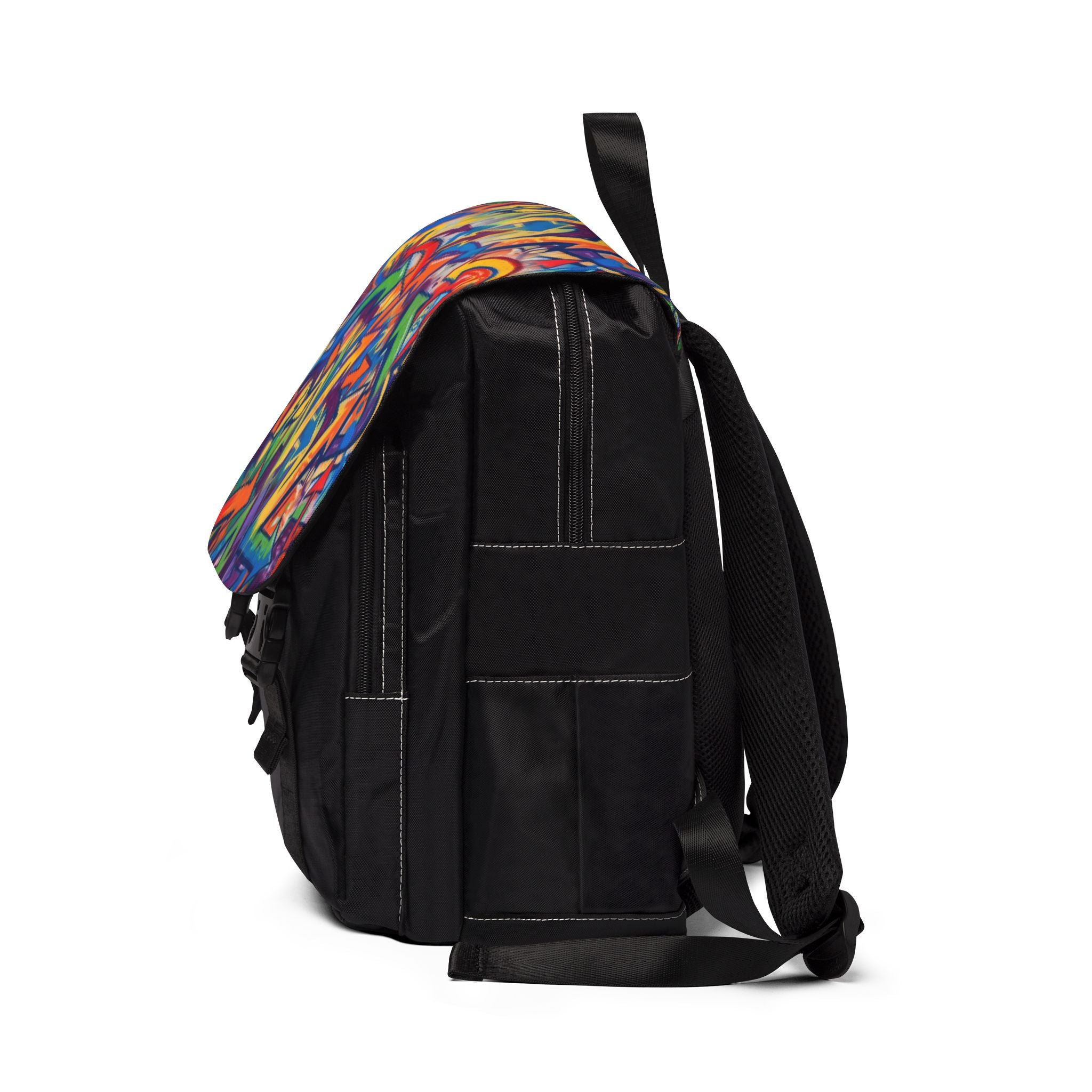 Graffiti Art Backpack — Colorful Urban Casual Shoulder Bag