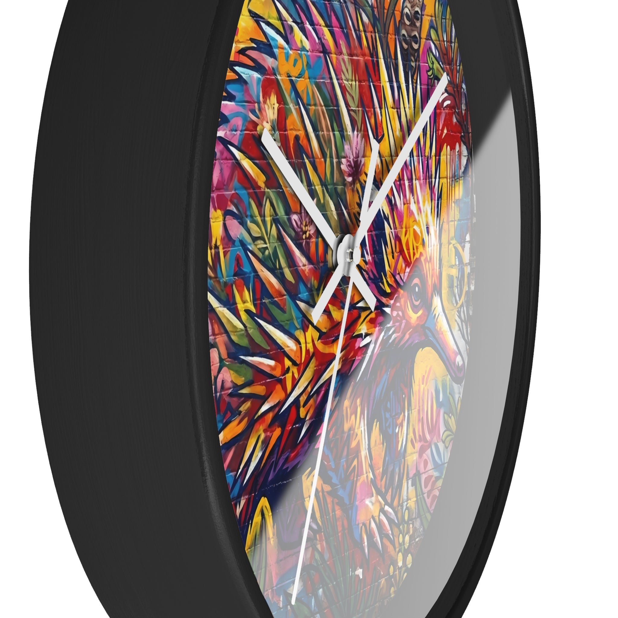 Echidna Graffiti Wall Clock — Urban Street Art Timepiece