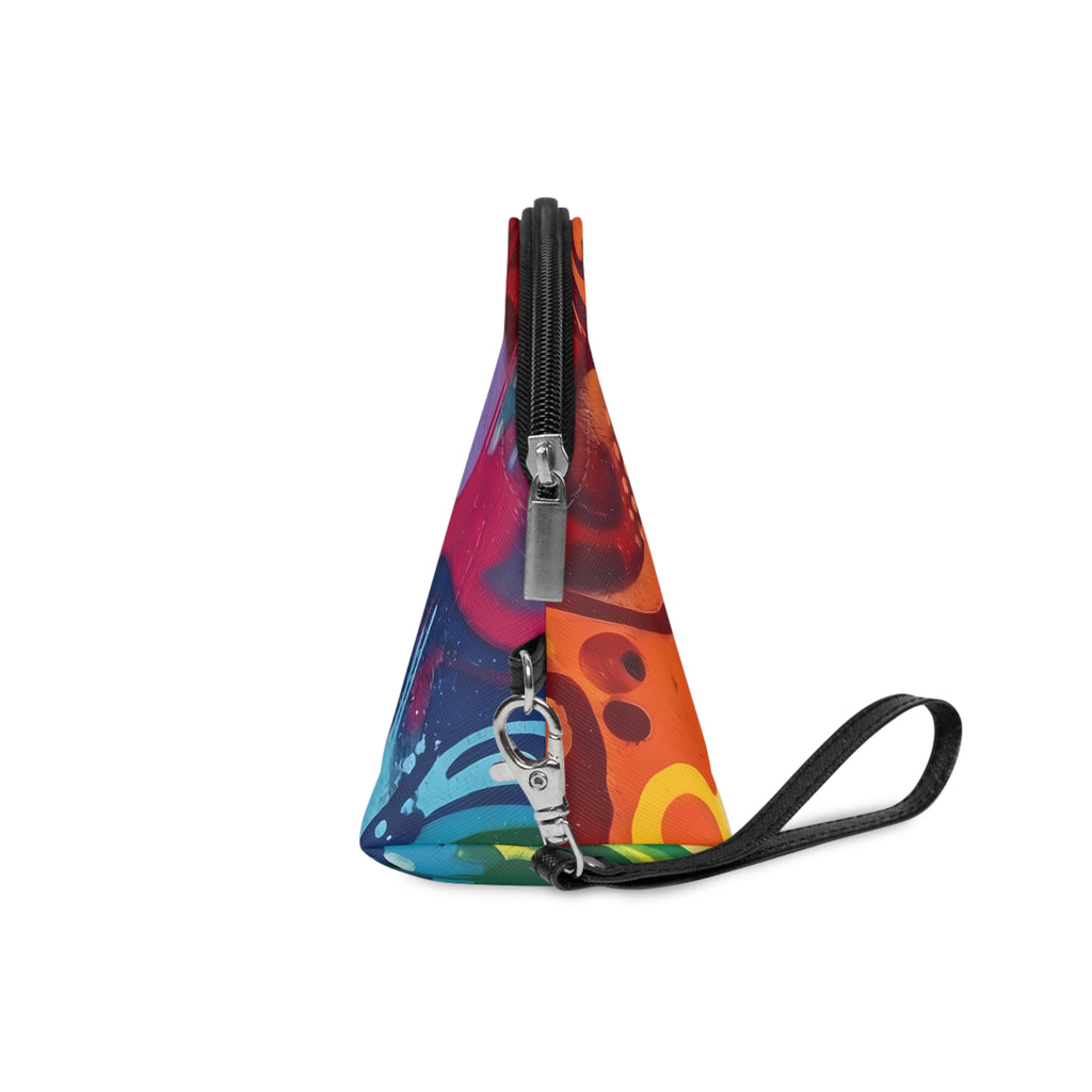 Rainbow Graffiti Makeup Bag | Colorful Cosmetic Pouch