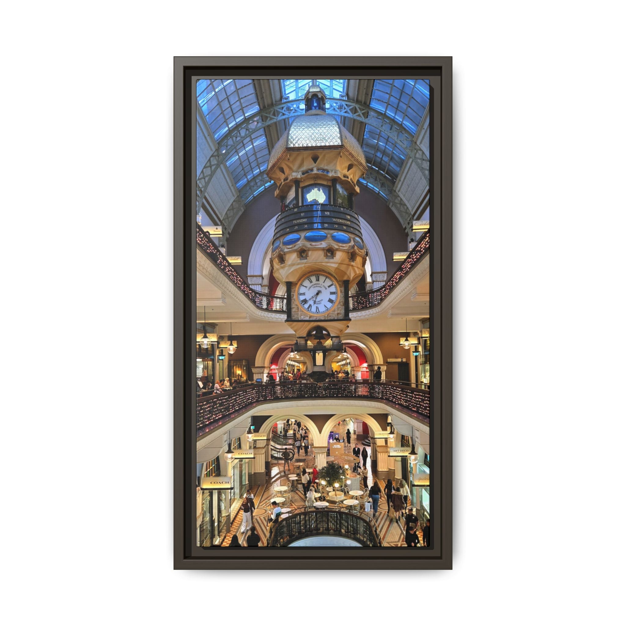 Framed Matte Canvas Print — Sydney Historic Arcade Wall Art