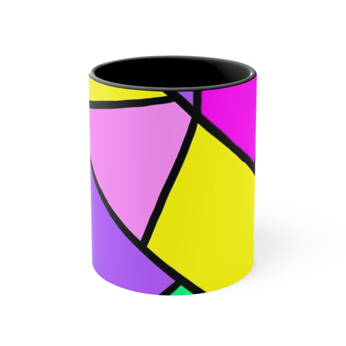 Ceramic Coffee Mug 11oz - Colorful Abstract Pattern