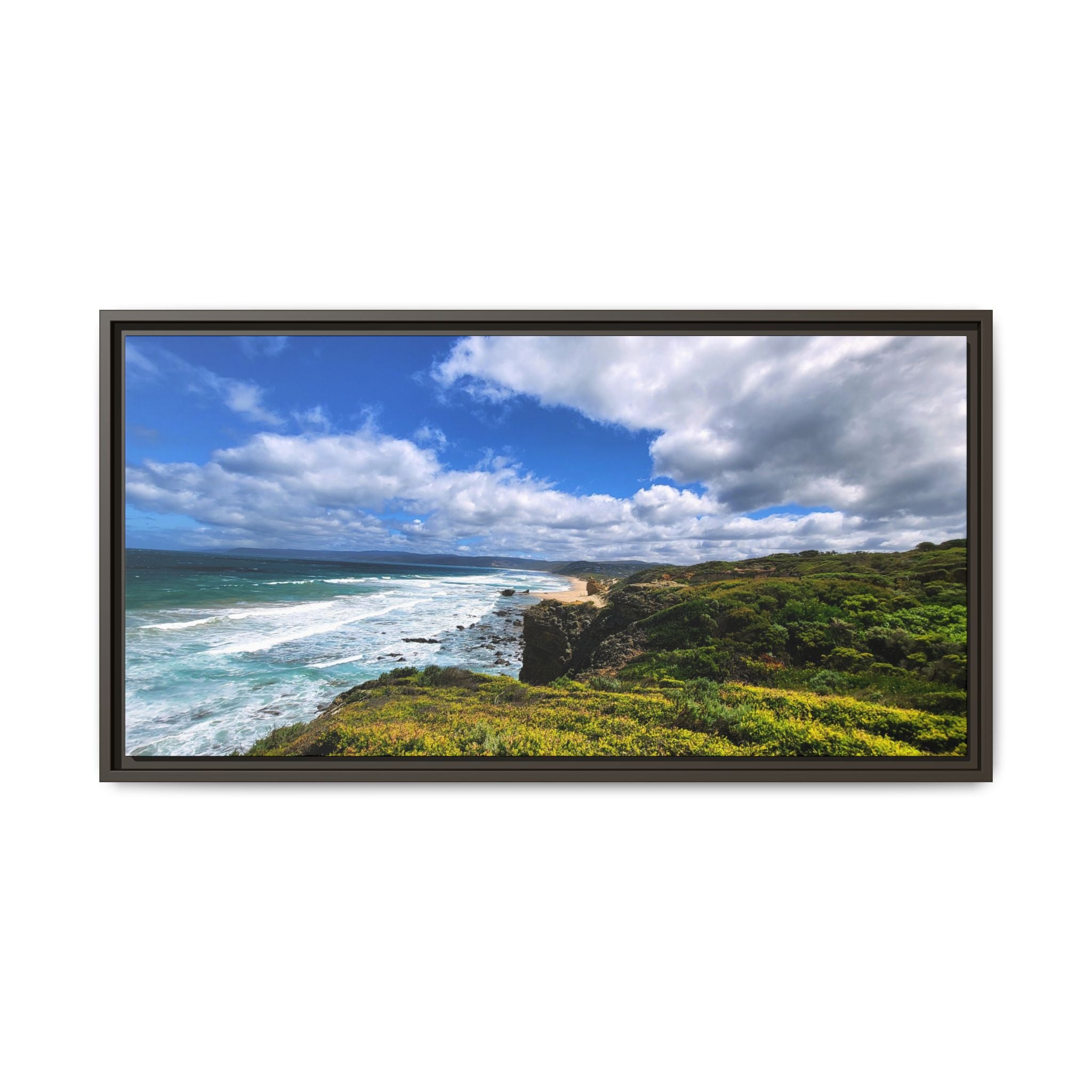 Framed Matte Canvas Philip Island Coastline - Seascape Wall Art