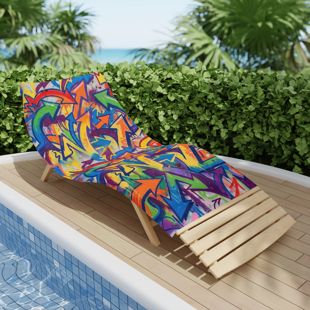 Graffiti Art Beach Towel — Colorful Urban Street Art Print