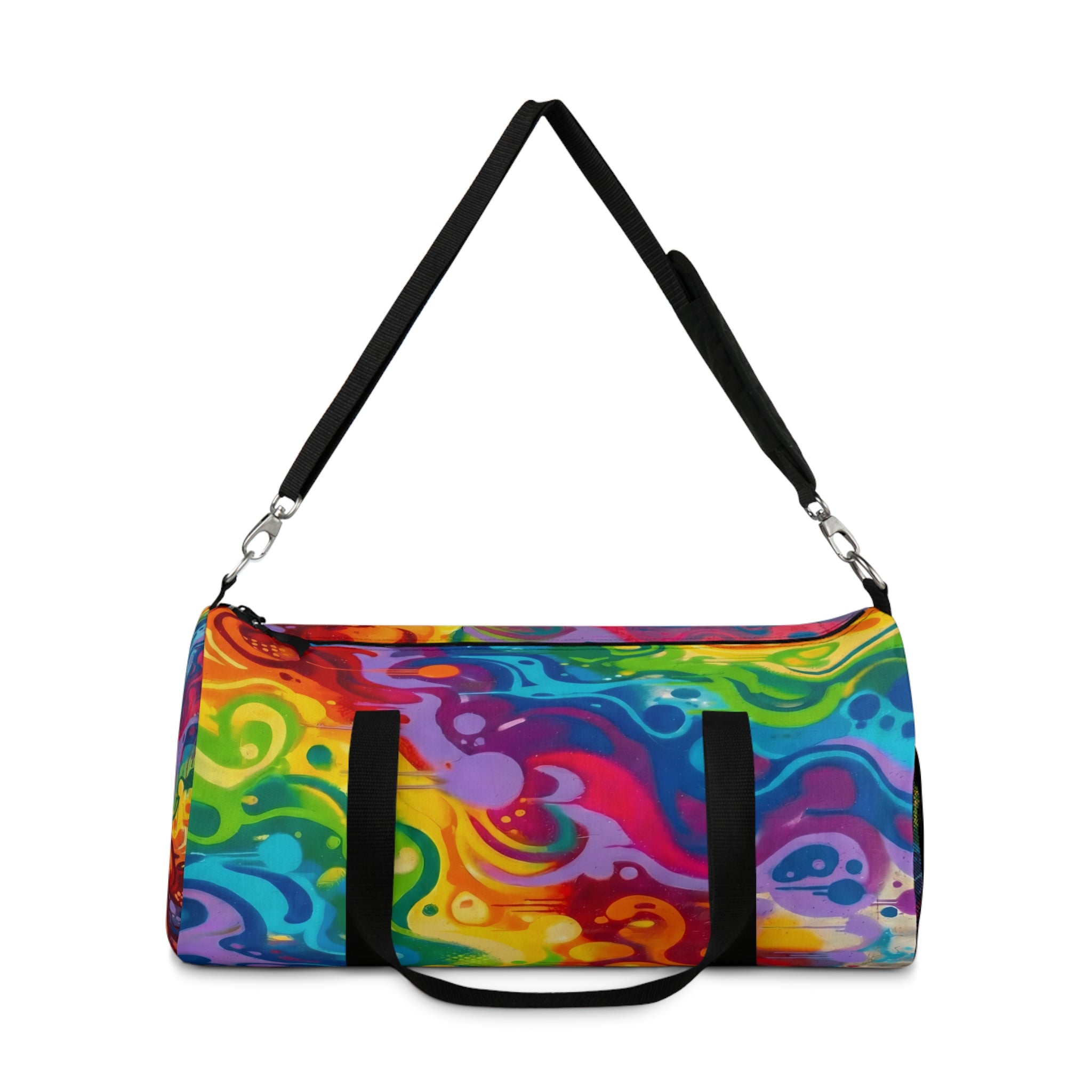 Rainbow Graffiti Duffel Bag | Colorful Urban Travel Gym Bag
