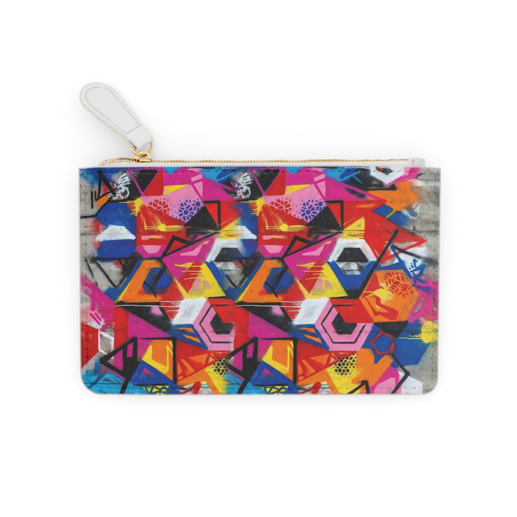 Mini Clutch Bag - Graffiti Art Vibrant Street-Style Wristlet