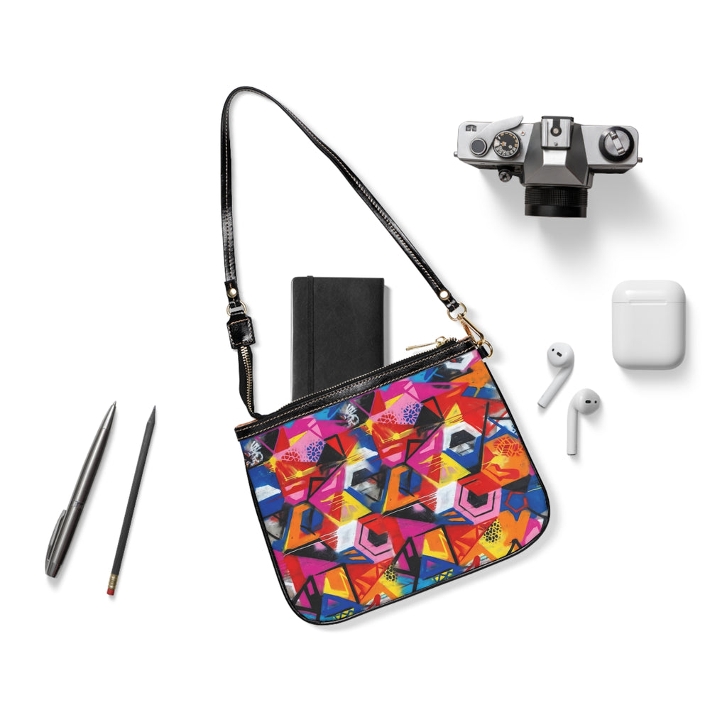 Colorful Graffit Art Shoulder Bag | Abstract Mosaic Urban Art Hand Bag