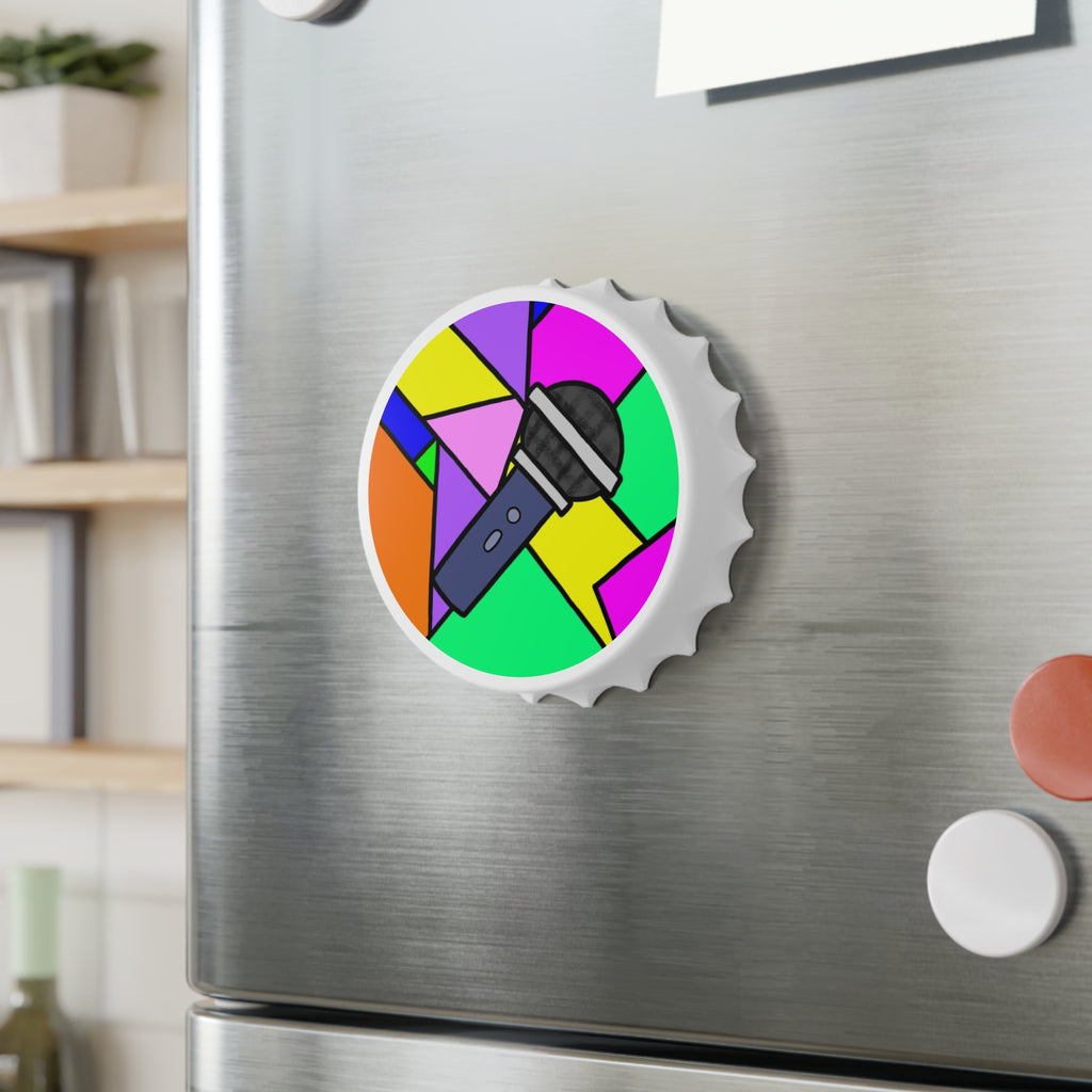 Microphone Bottle Opener — Colorful Pop Art Music Bottle Opener
