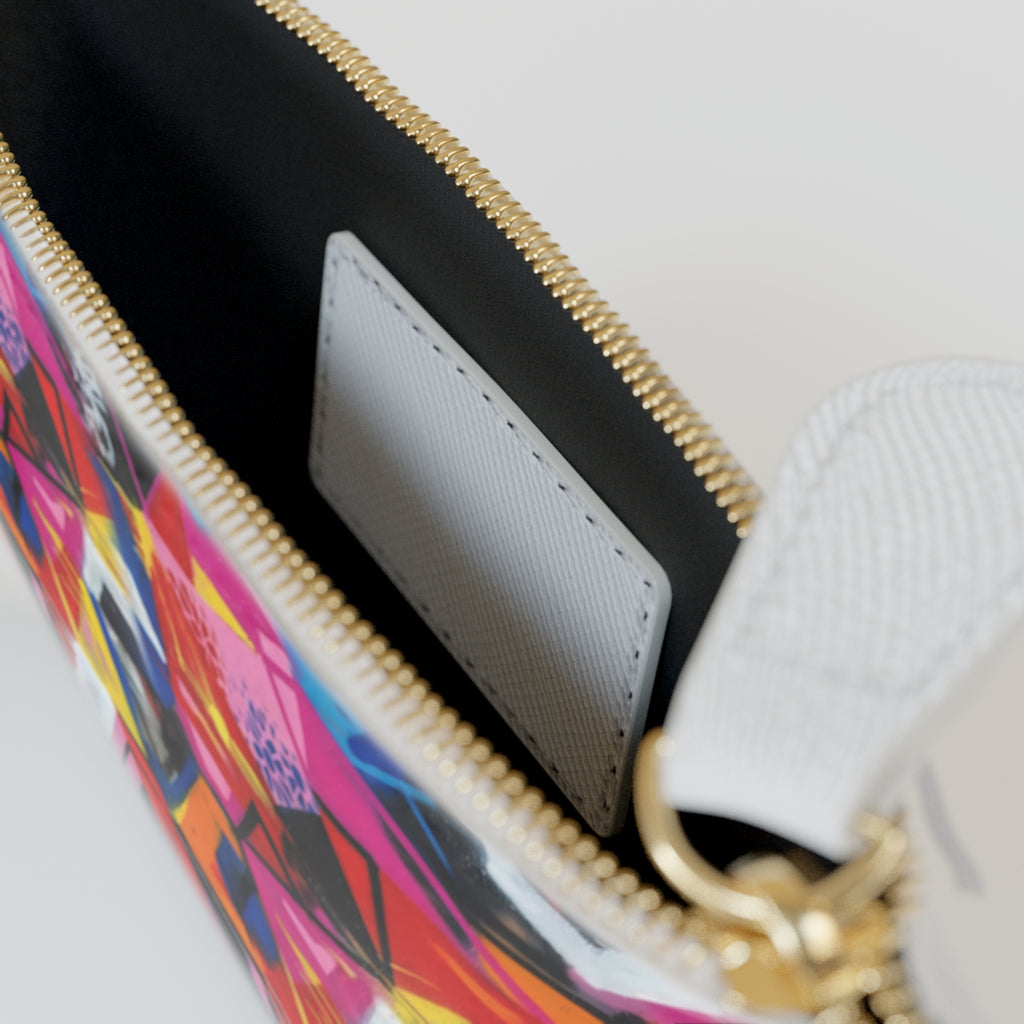Mini Clutch Bag - Graffiti Art Vibrant Street-Style Wristlet