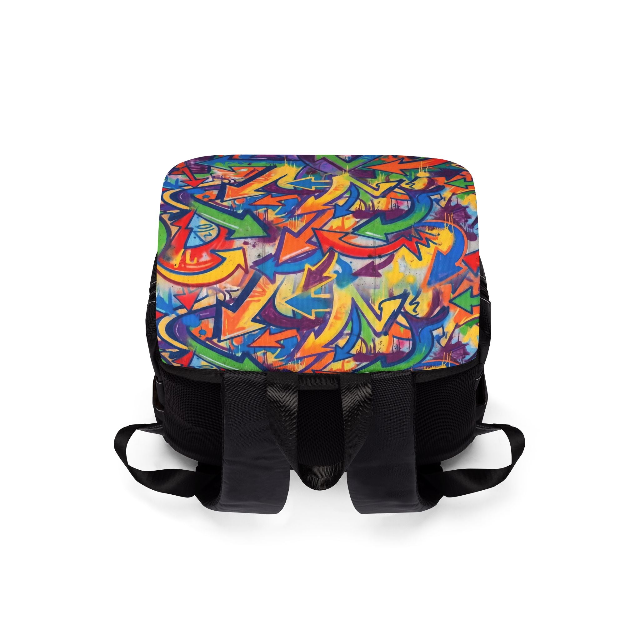 Graffiti Art Backpack — Colorful Urban Casual Shoulder Bag