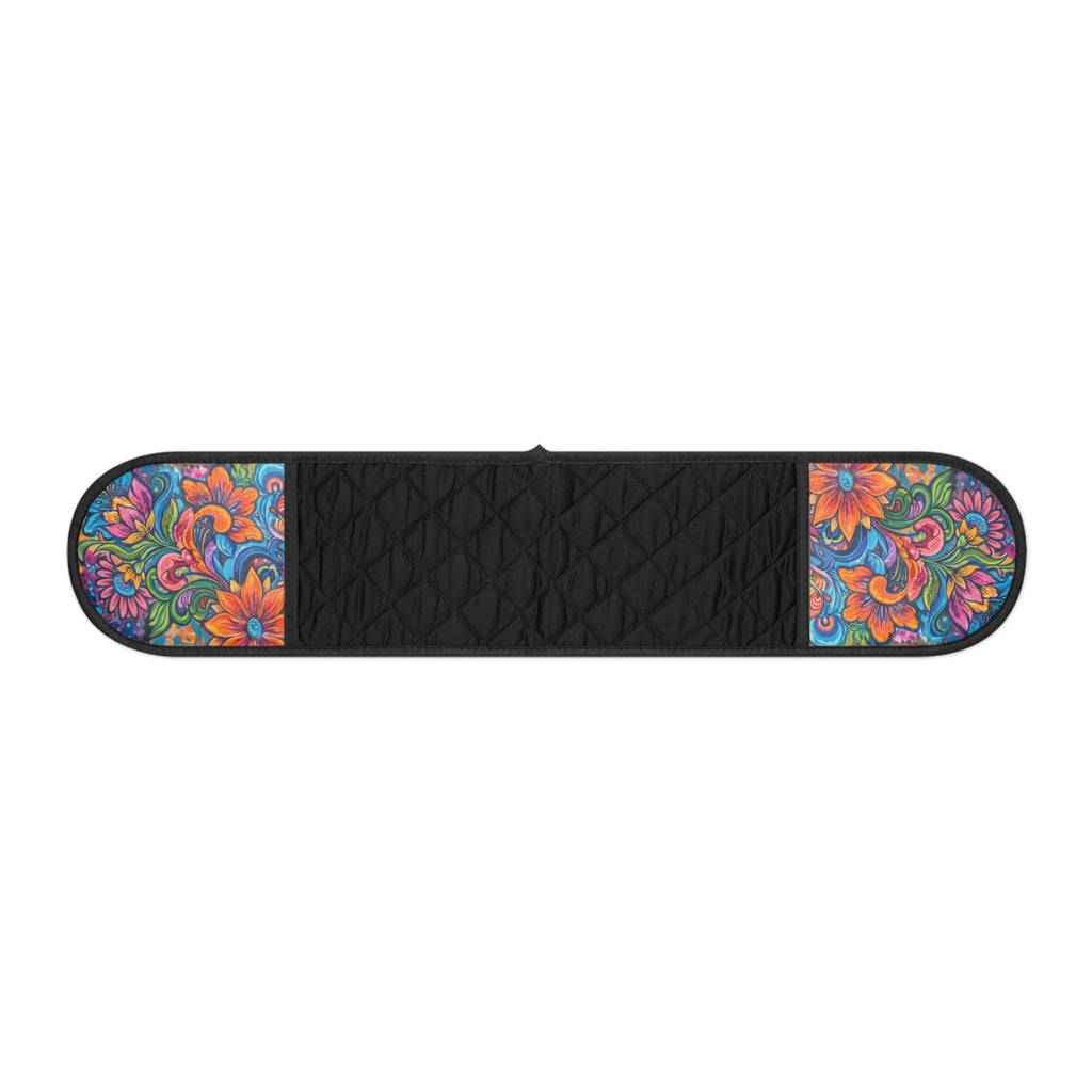Floral Heat-Resistant Oven Mitt — Colorful Kitchen Grip
