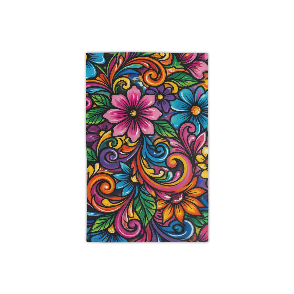 Vibrant Floral Beach Towel – Colorful Tropical Design