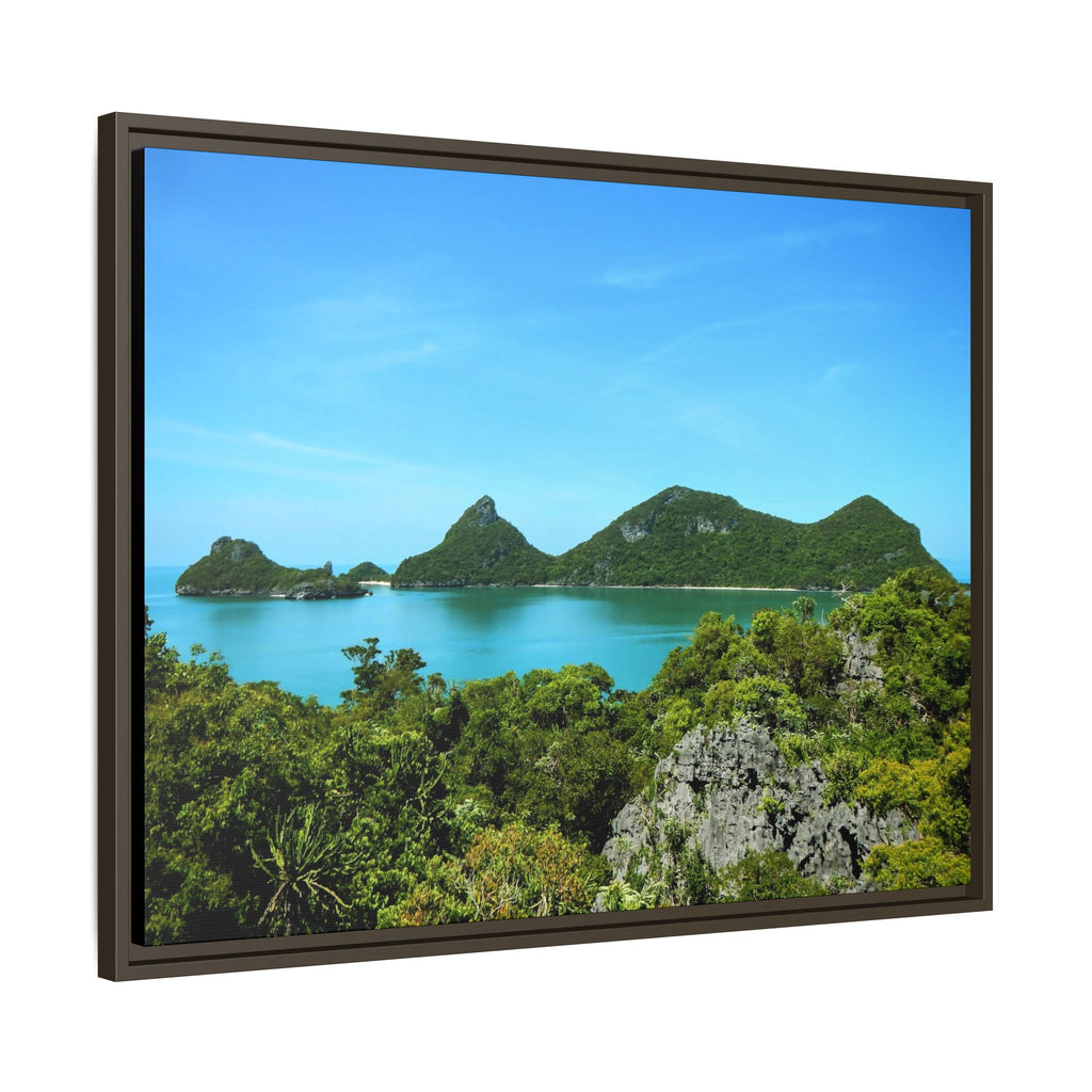 Framed Matte Canvas Thailand Island Paradise - Seascape Wall Art