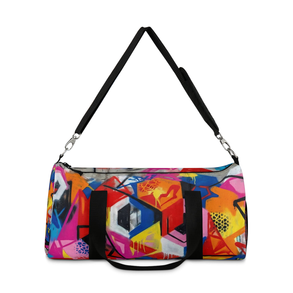 Colorful Geometric Graffiti Duffel Bag - Urban Travel Gym Bag