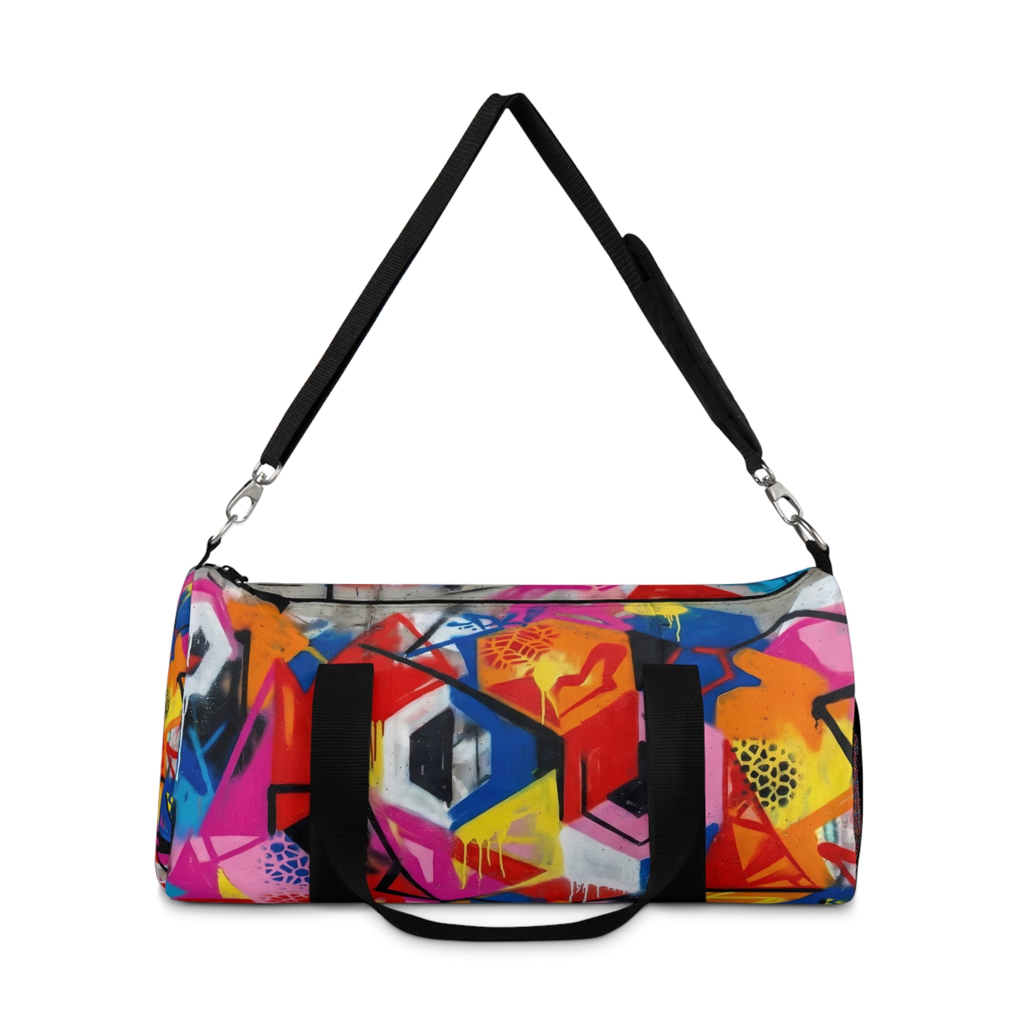 Colorful Geometric Graffiti Duffel Bag - Urban Travel Gym Bag