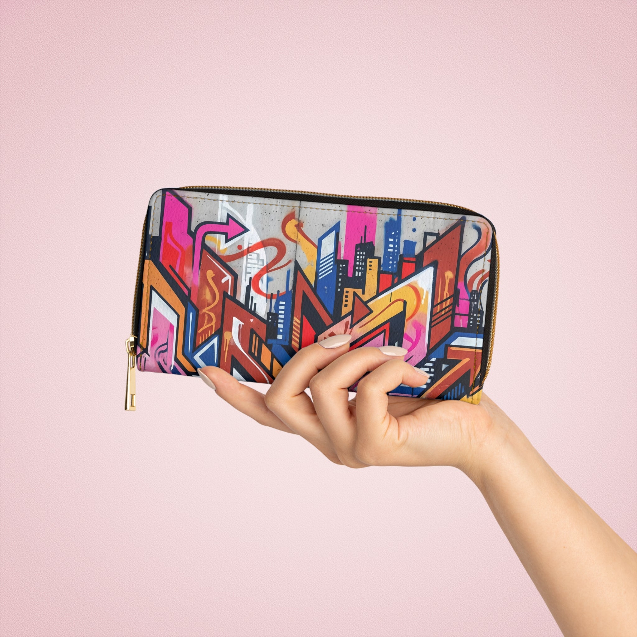Colorful Graffiti Art Zipper Purse | Urban Street Art Wallet