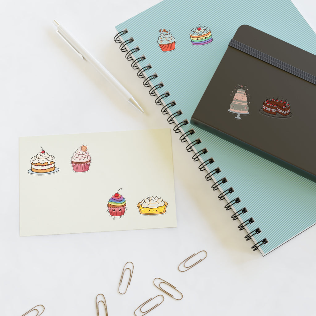 Cupcake Sticker Sheet — Cute Dessert Planner Stickers for Journals & Scrapbooks