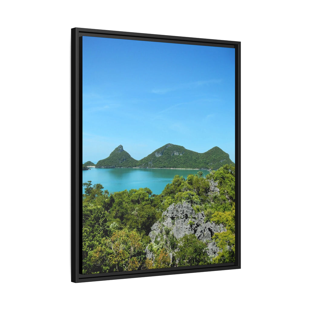 Framed Matte Canvas Thailand Island Paradise - Tropical Wall Art