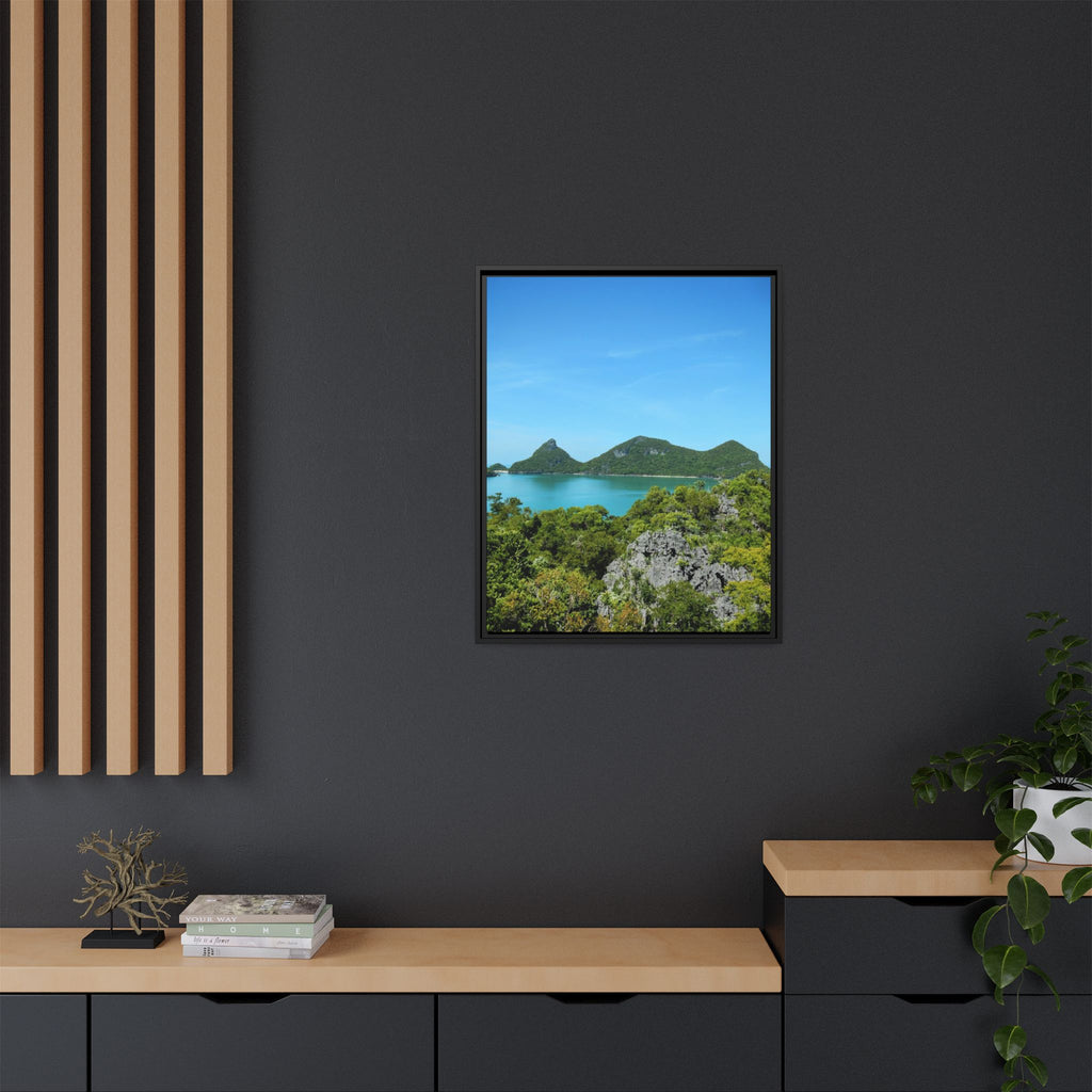 Framed Matte Canvas Thailand Island Paradise - Tropical Wall Art