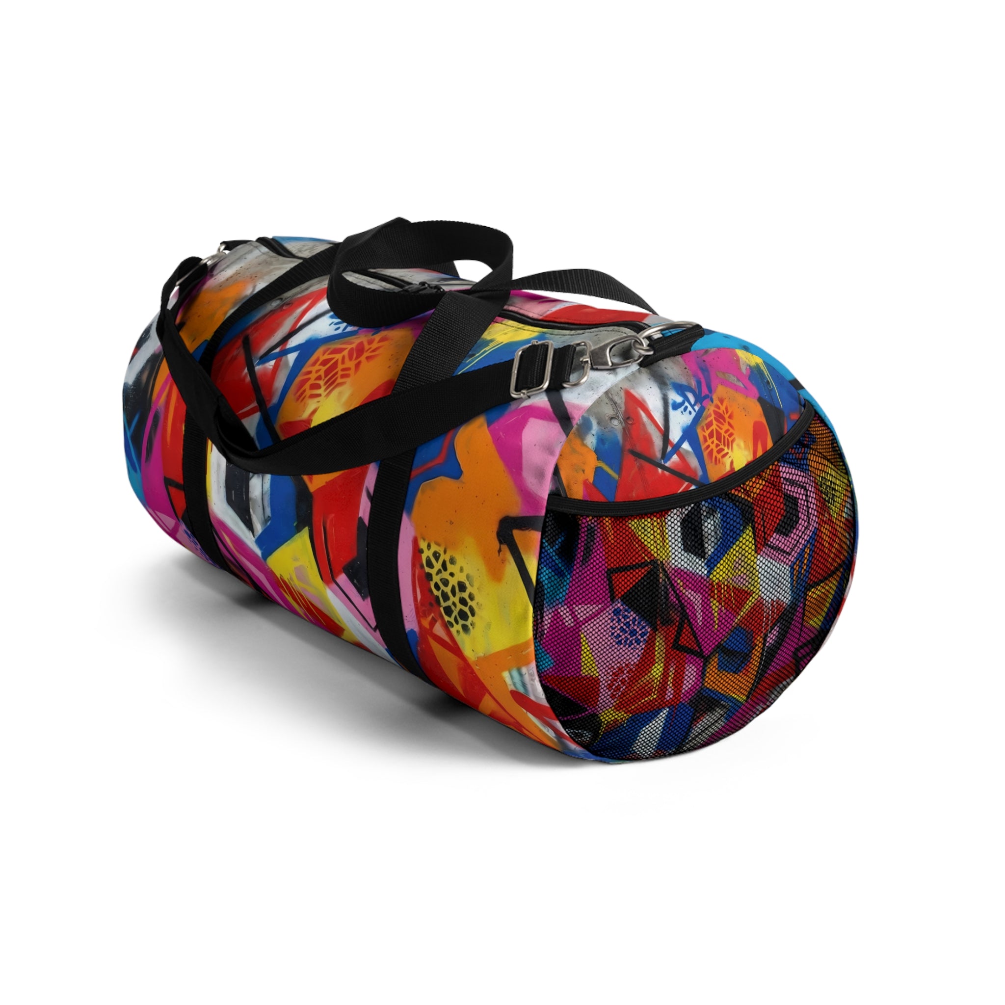 Colorful Geometric Graffiti Duffel Bag - Urban Travel Gym Bag