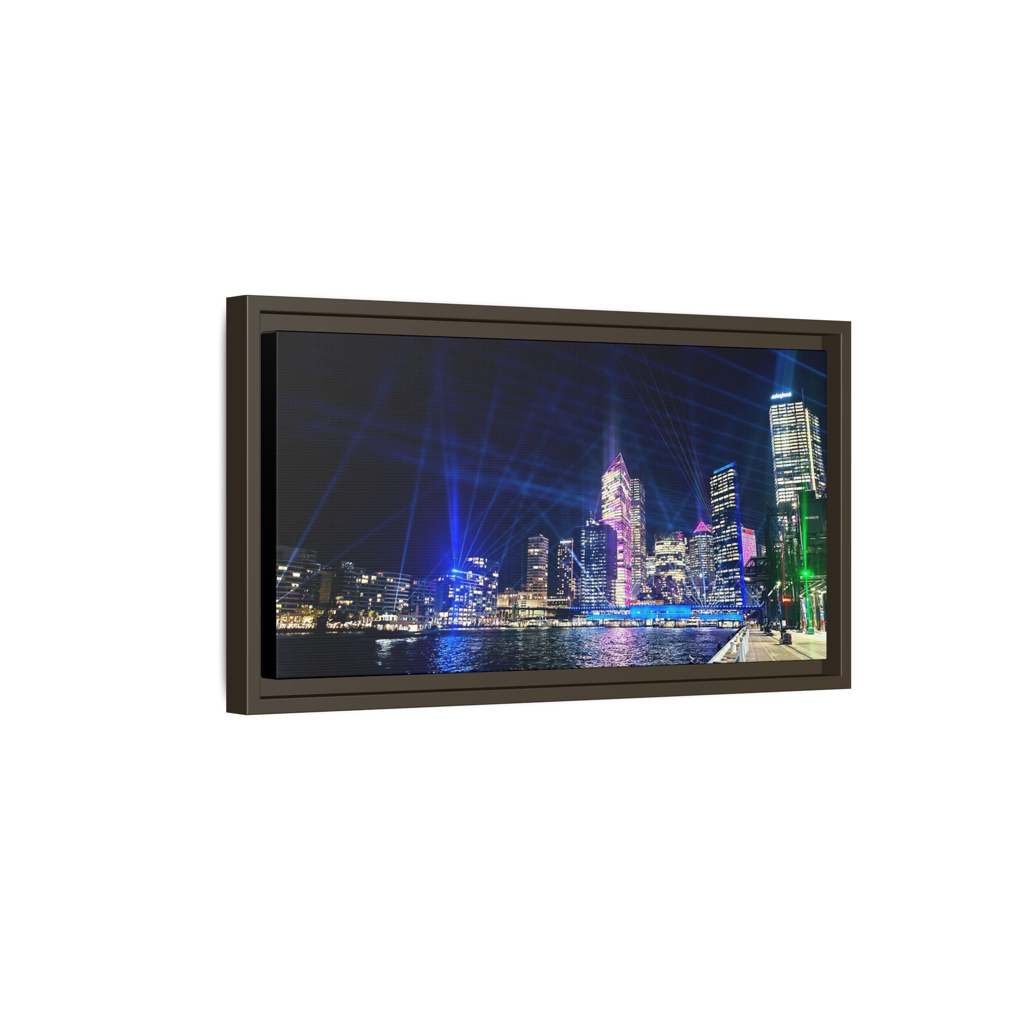 Framed Matte Canvas - Sydney Nightscape Wall Art