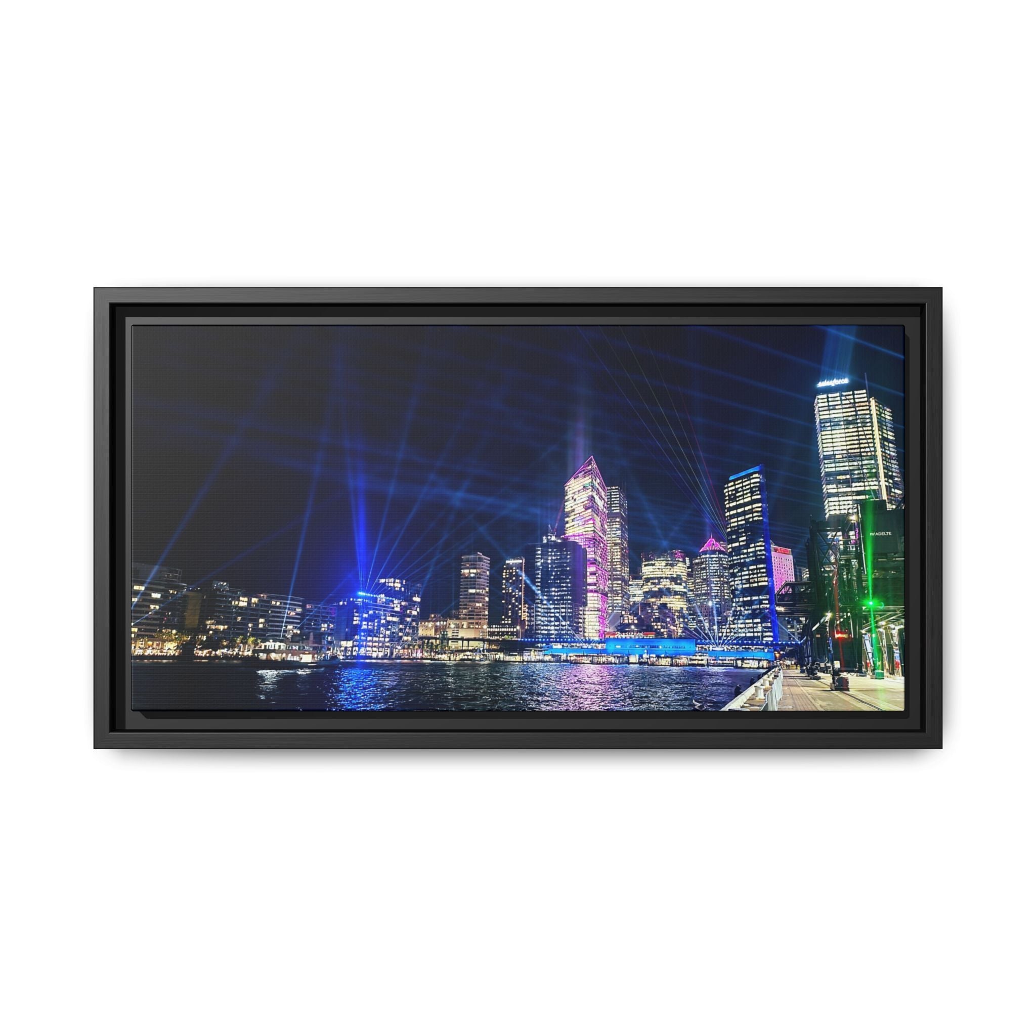 Framed Matte Canvas - Sydney Nightscape Wall Art