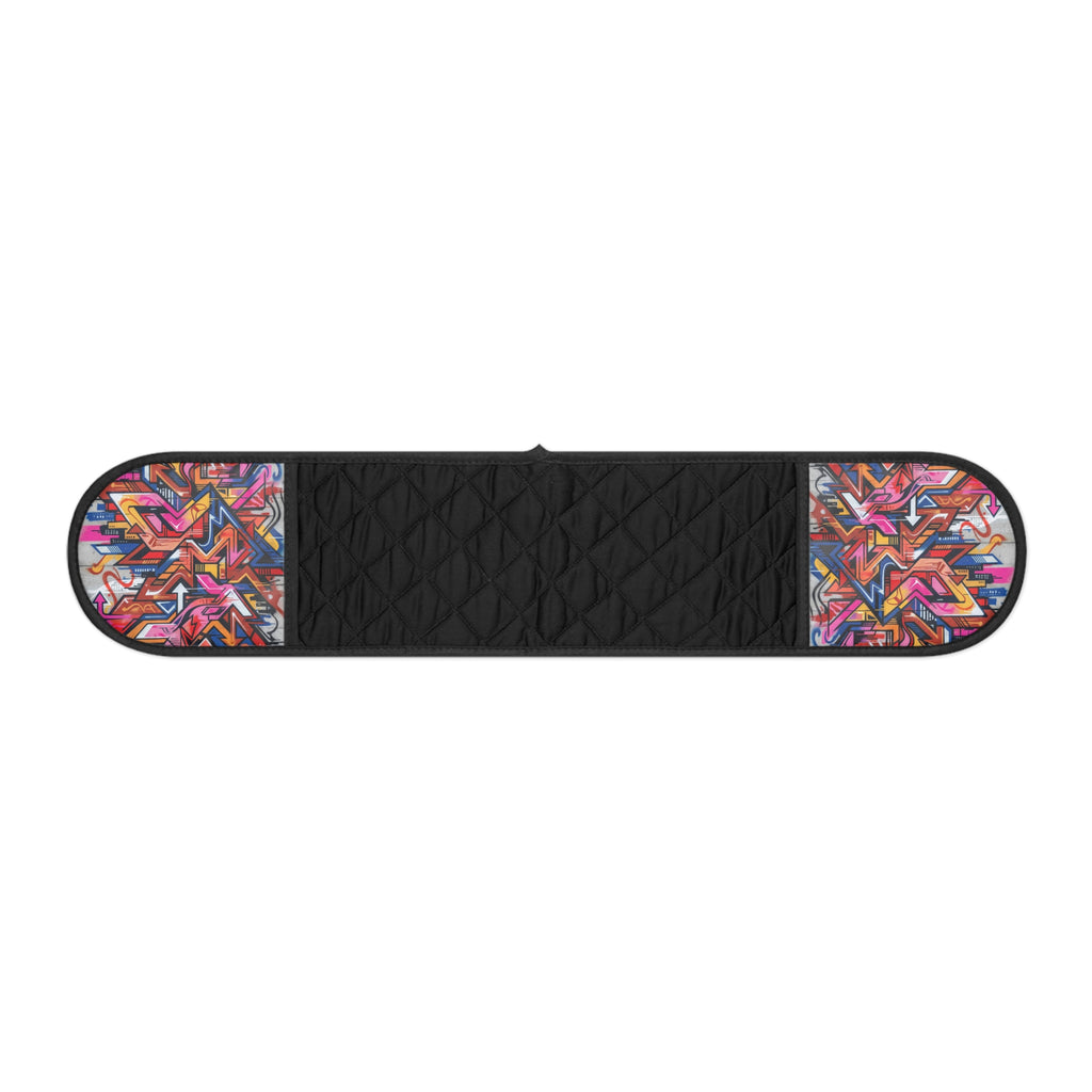 Colorful Graffiti Double Oven Mitts - Quilted Heat-Resistant Pot Holders