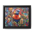 Rainbow Lorikeet Graffiti Canvas — Framed Matte Wall Art