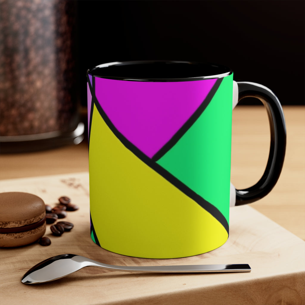 Ceramic Coffee Mug 11oz - Colorful Abstract Pattern