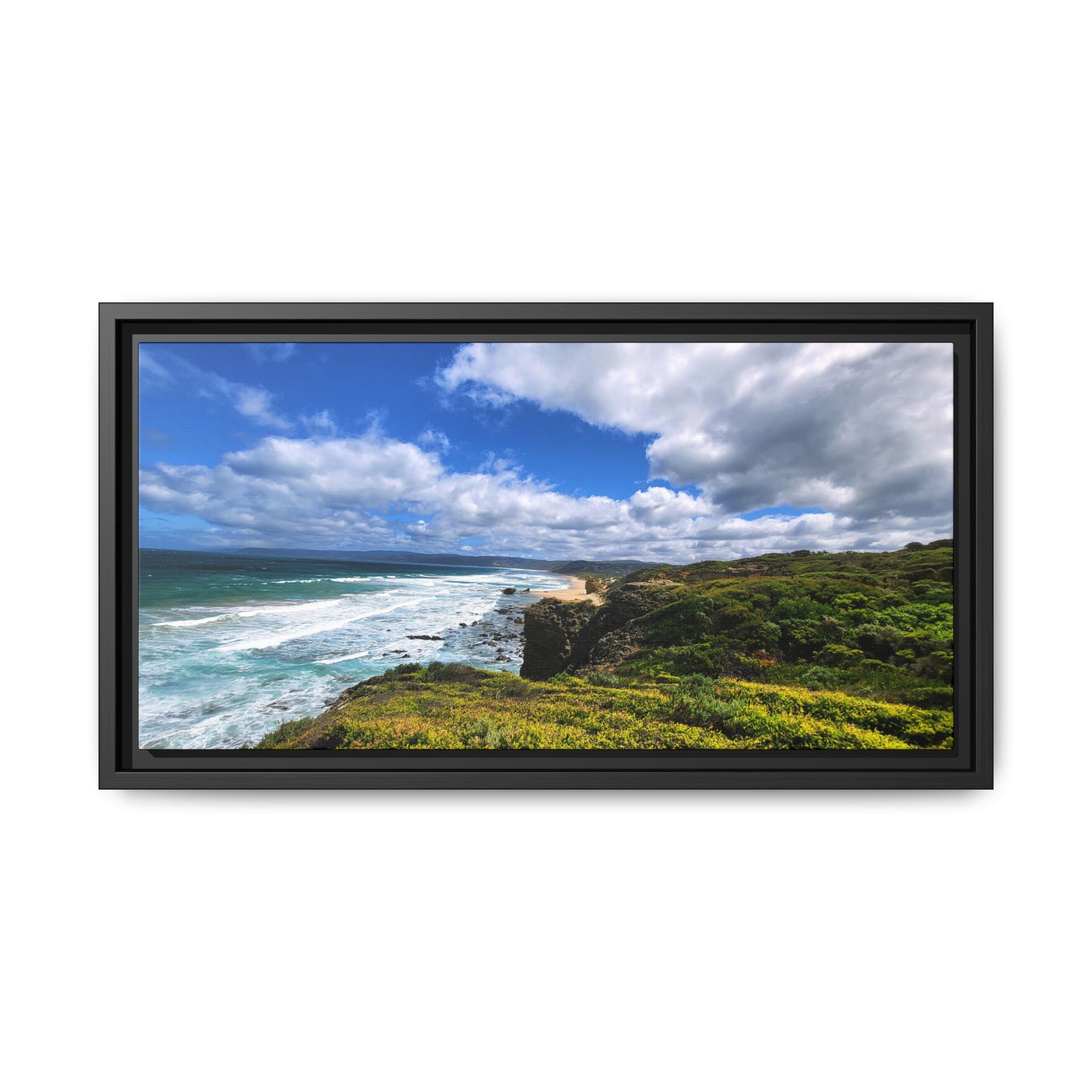 Framed Matte Canvas Philip Island Coastline - Seascape Wall Art
