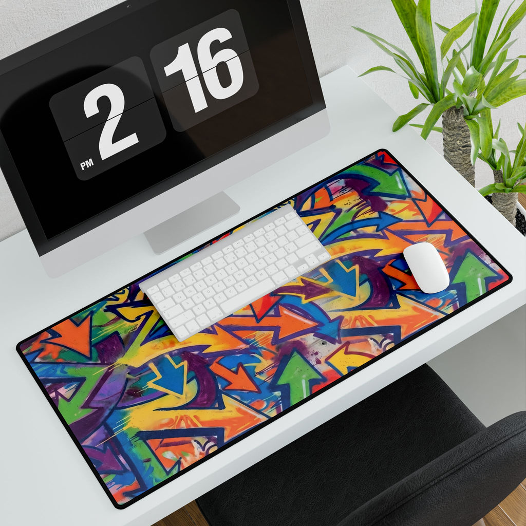 Graffiti Arrow Desk Mat — Large Colorful Gaming/Office Mouse Pad