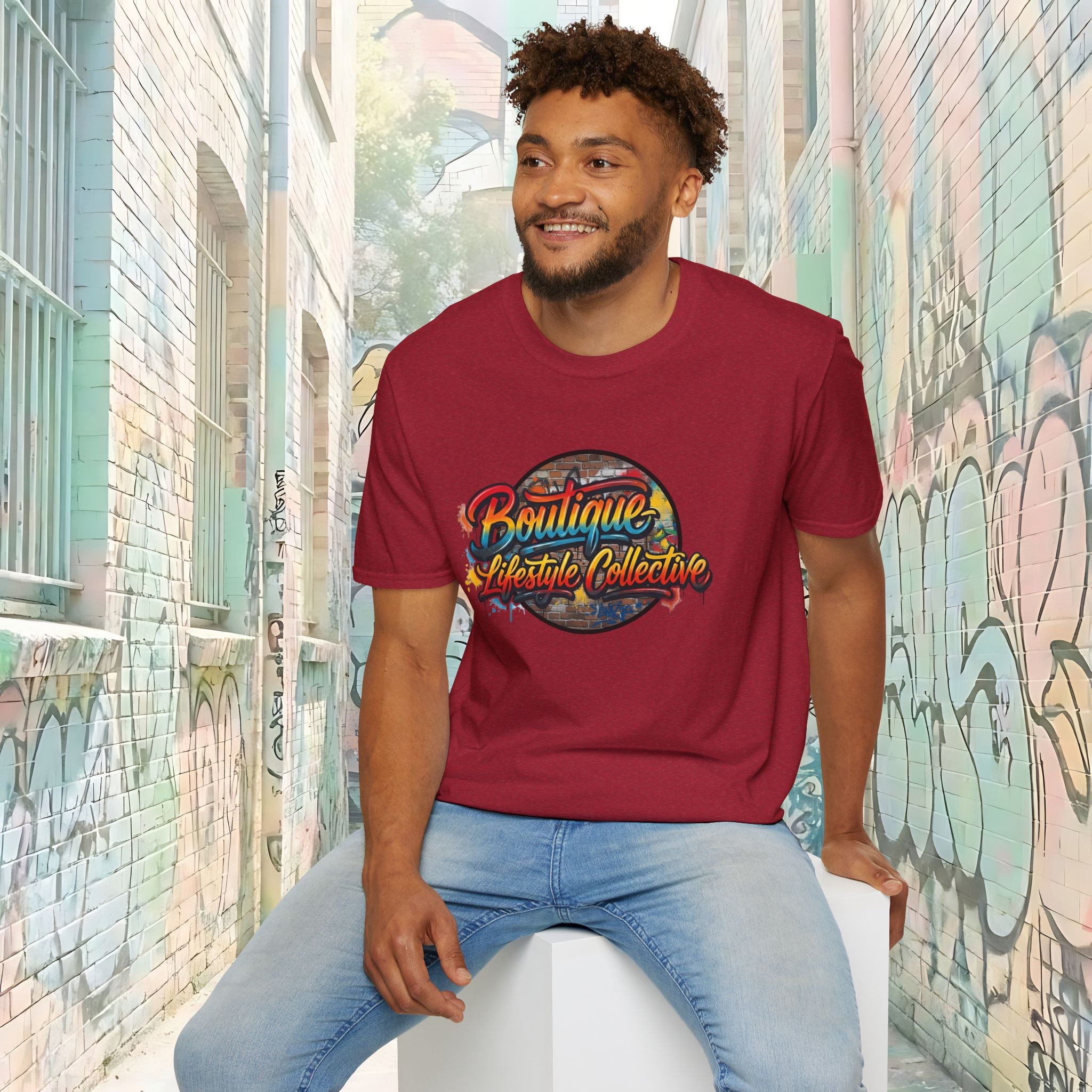 Soft Cotton Tee - Boutique Lifestyle Collective Unisex Urban Graffiti T-Shirt - Portal Design