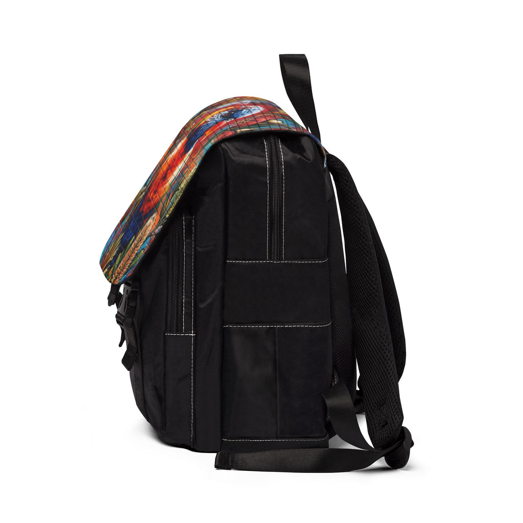 Rainbow Lorikeet Graffiti Backpack | Urban Bird Art Shoulder Backpack