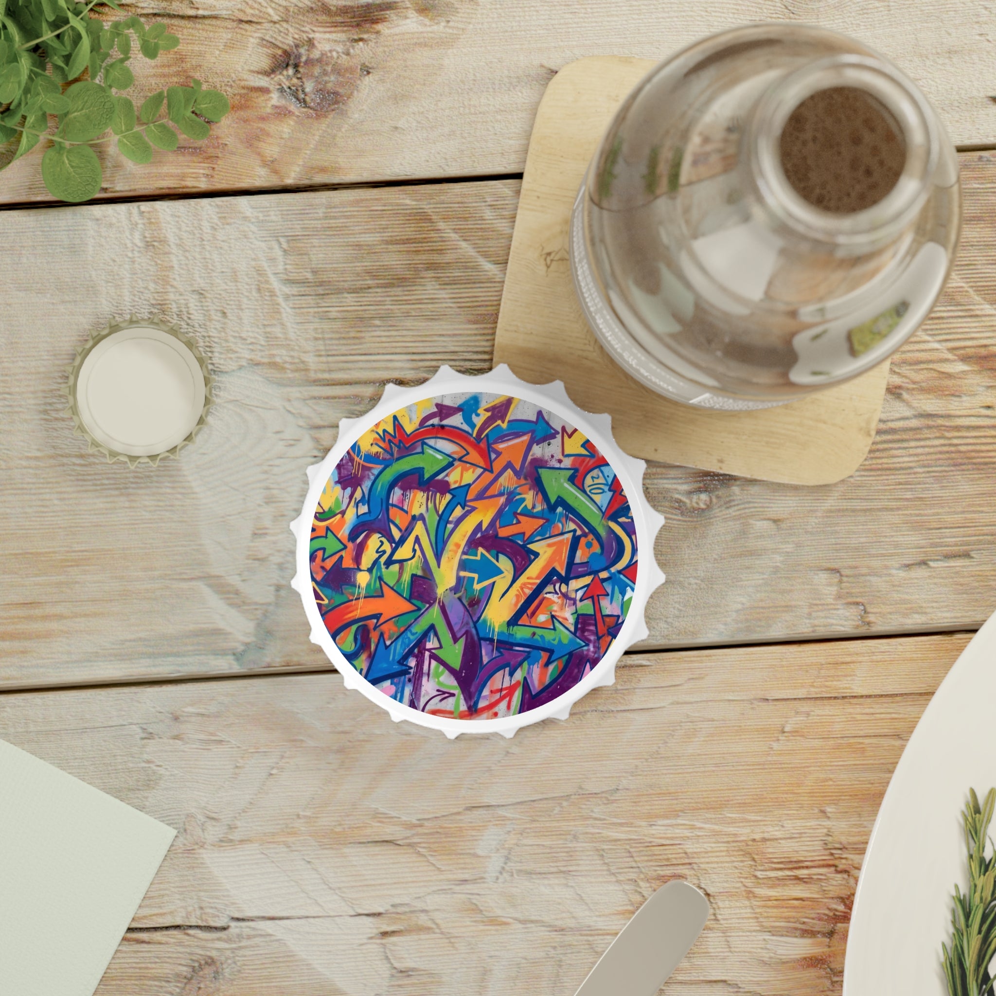 Graffiti Arrows Bottle Opener — Colorful Street Art Drink Opener