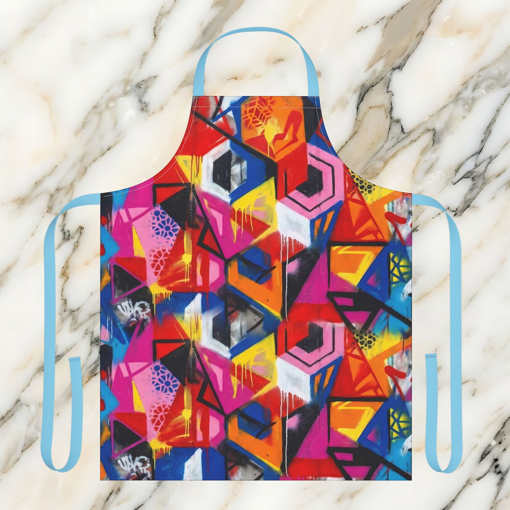 Colorful Graffiti Art Cooking Apron - Vibrant Urban Design for Cooking & Baking