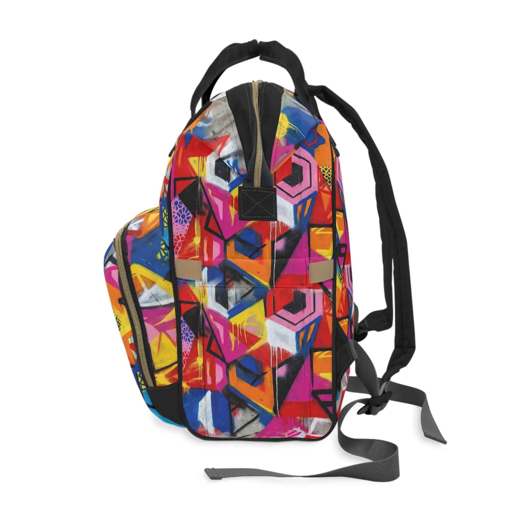 Colorful Graffiti Design Multifunctional Diaper Backpack