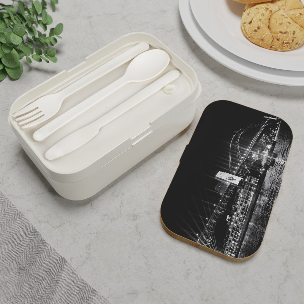 Bento Lunch Box — Sydney Harbour Bridge Black & White Nightscape
