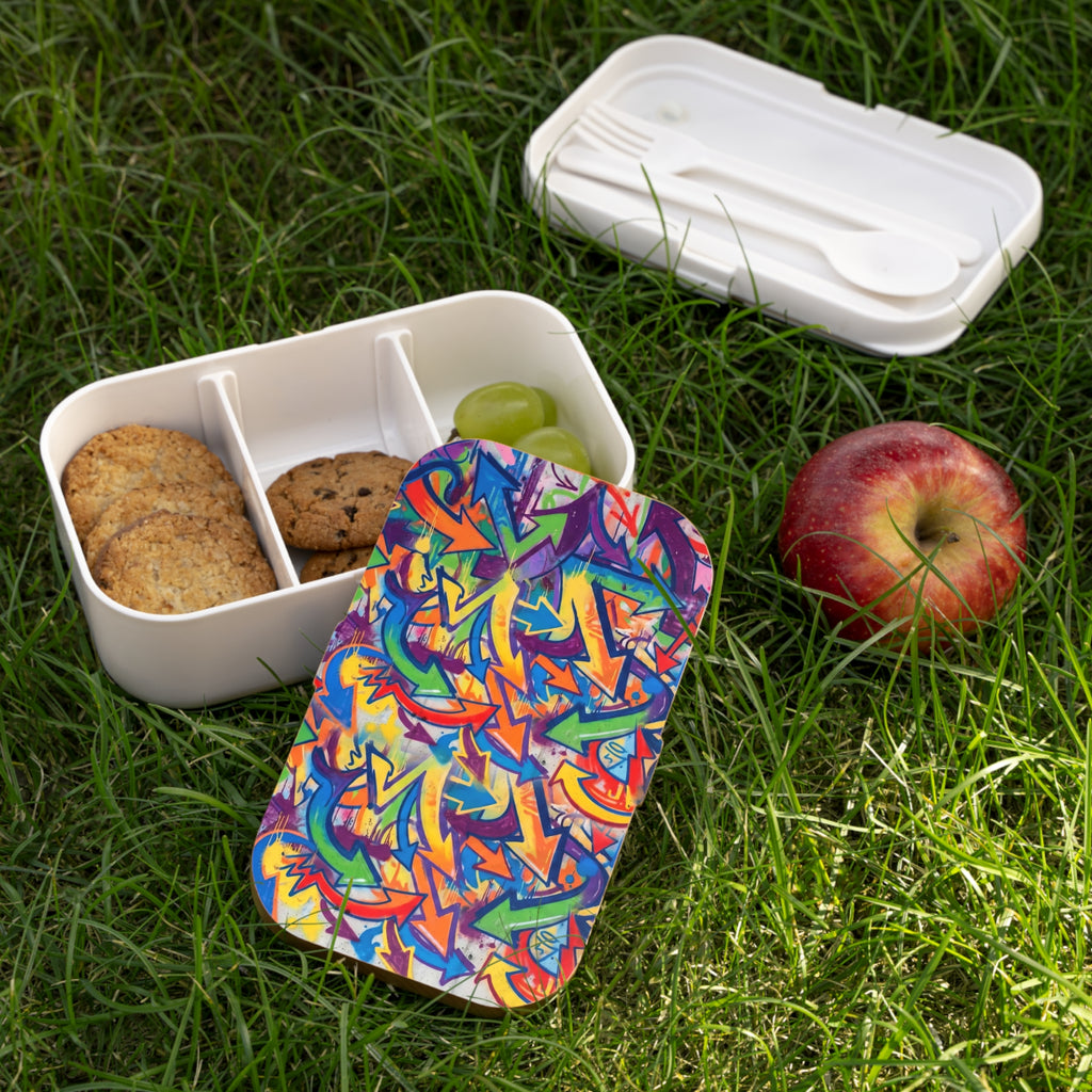 Graffiti Arrow Bento Box — Colorful Street Art Lunchbox