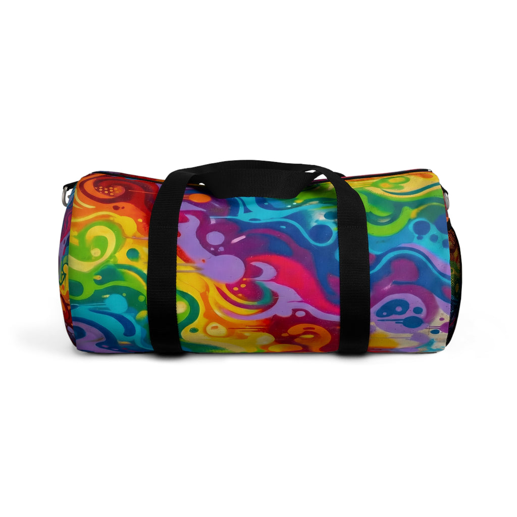 Rainbow Graffiti Duffel Bag | Colorful Urban Travel Gym Bag