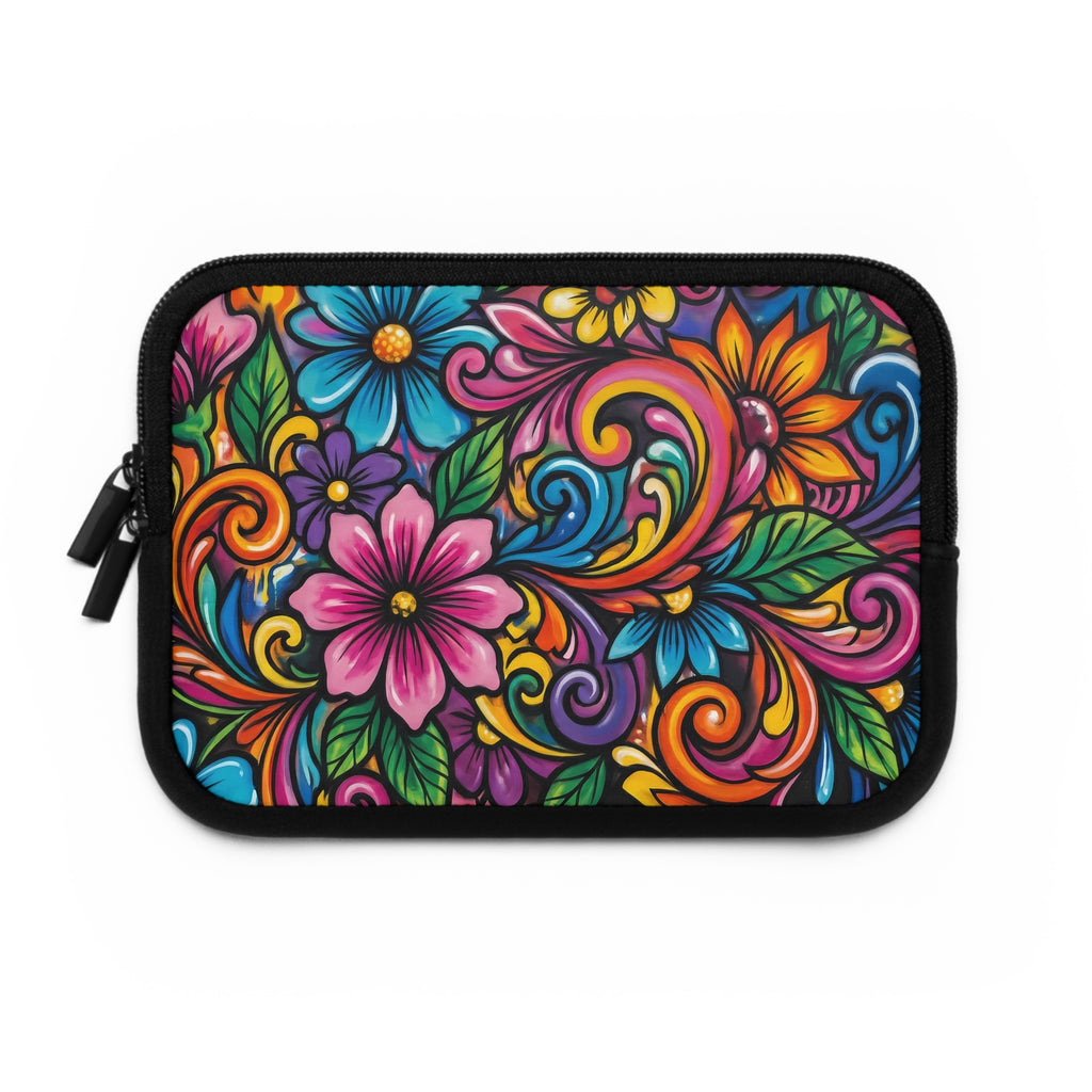 Colorful Floral Laptop Sleeve — Vibrant Boho Protective Case