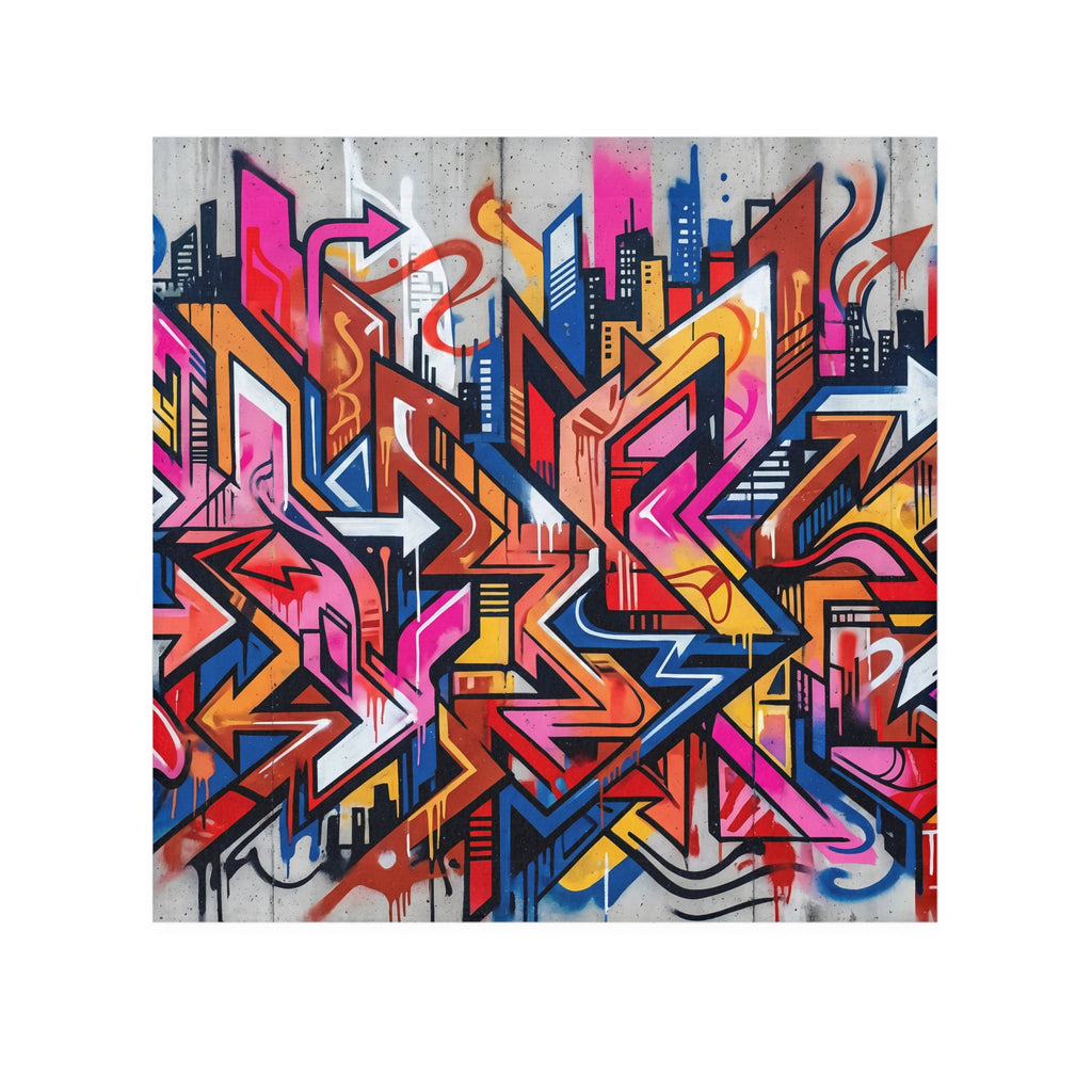 Face Towel - Graffiti Street Art  — Colorful Urban Spray Paint Design