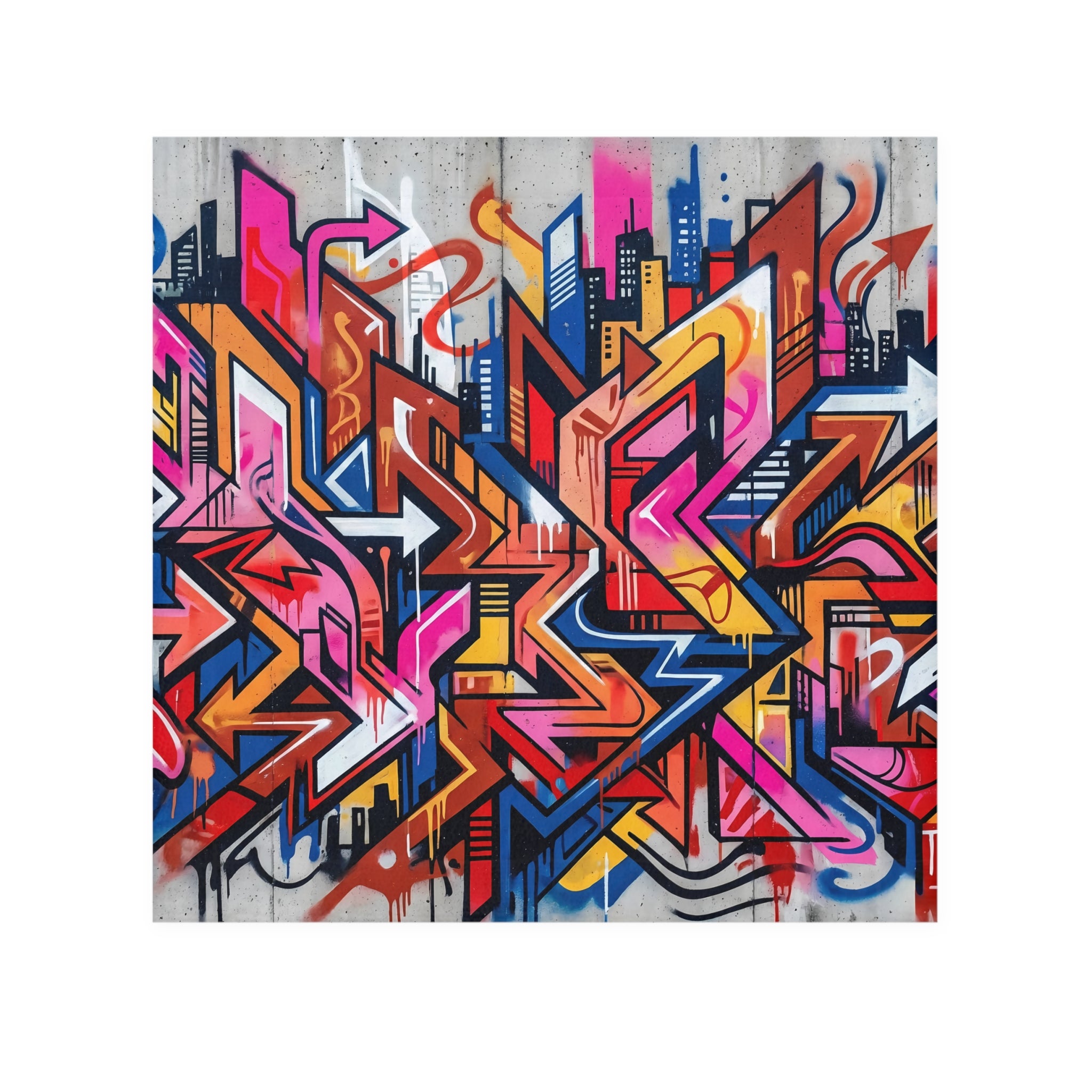 Face Towel - Graffiti Street Art  — Colorful Urban Spray Paint Design