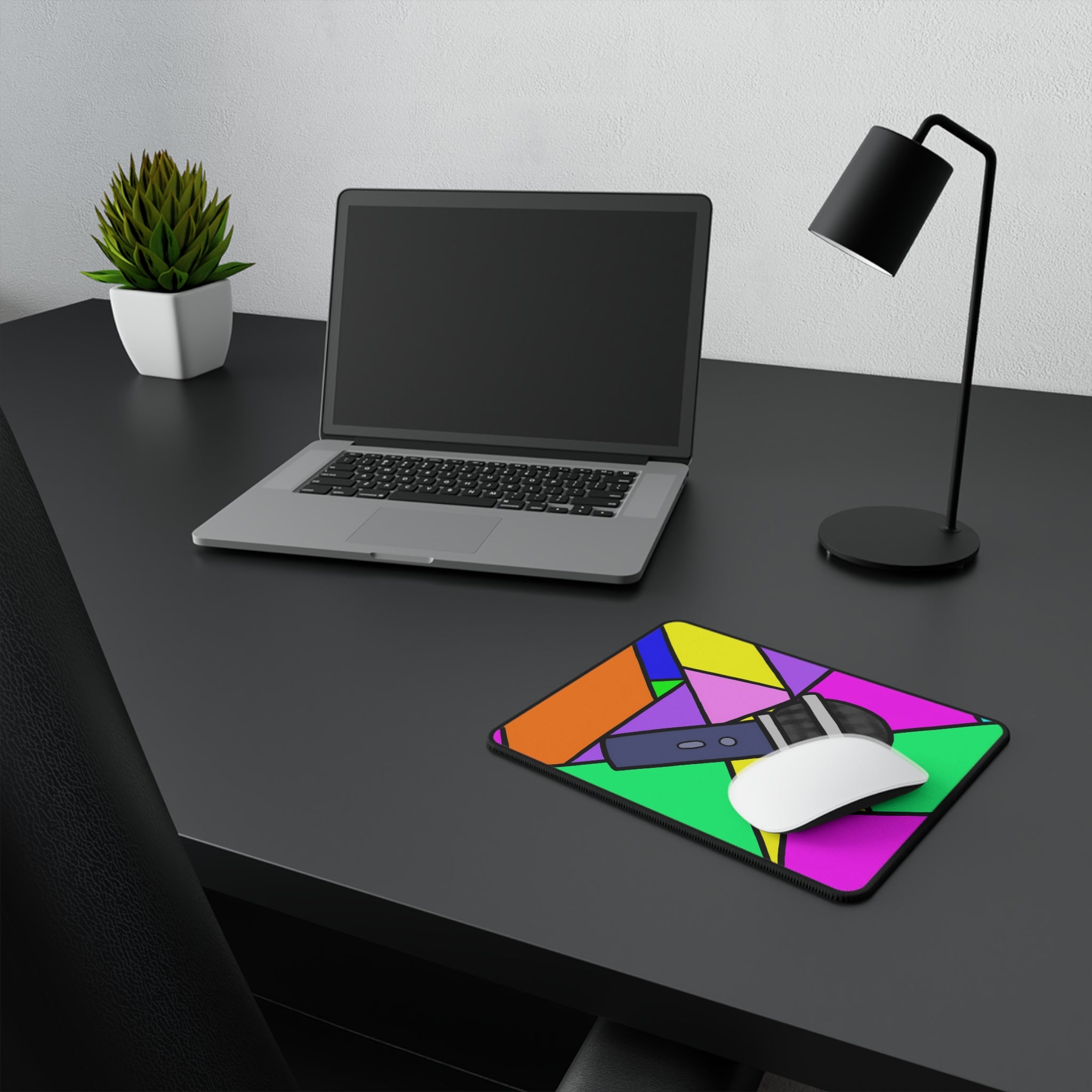Microphone Pop Art Gaming Mouse Pad — Non‑Slip Music & Streaming Desk Mat