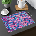 Graffiti Arrow Placemat — Pink & Blue Street Art Table Mat